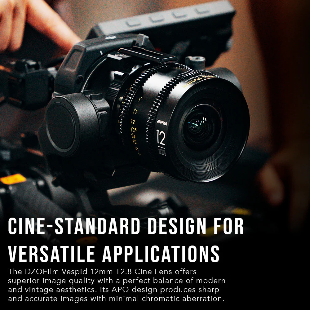 DZOFilm Vespid 12mm T2.8 Cine Lens for Soft and Natural Bokeh (ARRI PL and Canon EF Mounts) Bundle - Image 3