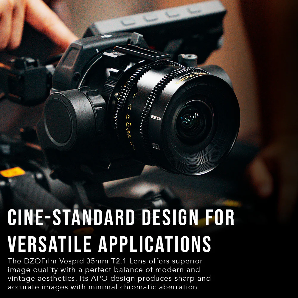 DZOFilm Vespid 35mm T2.1 Lens for Soft and Natural Bokeh (PL Mount) with Hard Carry Case Bundle - Image 3
