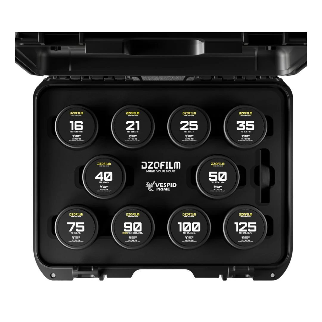 DZOFilm VESPID Prime Cine 10-Lens Kit with 270 Degrees Focus Rotation (PL and EF Mounts)