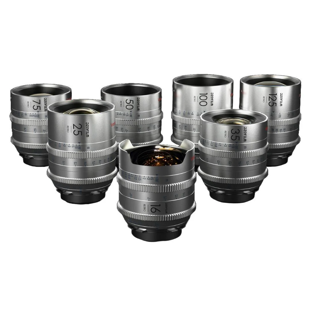 DZOFilm VESPID Retro 7-Lens Kit 16mm, 25mm, 35mm, 50mm, 75mm, 100mm, and 125 mm with Hard Case