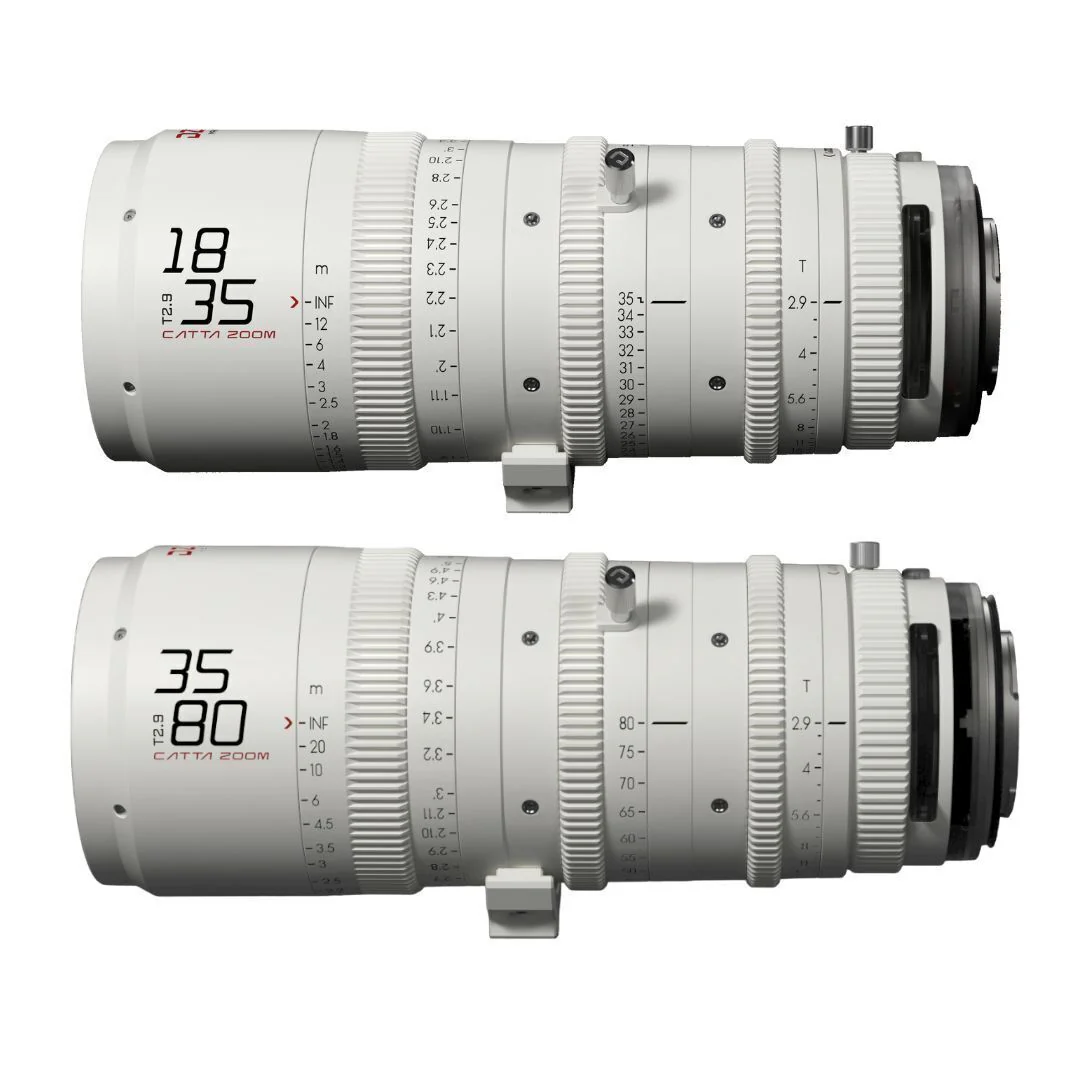 DZOFilm Catta FF 18 to 35mm and 35 to 80mm T2.9 Cine Zoom 2-Lens Bundle for Sony E Camera (White)