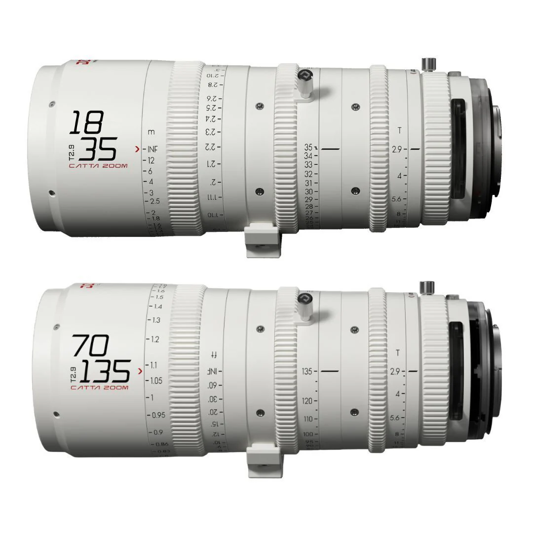 DZOFilm Catta FF 18 to 35mm and 70 to 135mm T2.9 Cine Zoom 2-Lens Bundle for Sony E Camera (White)