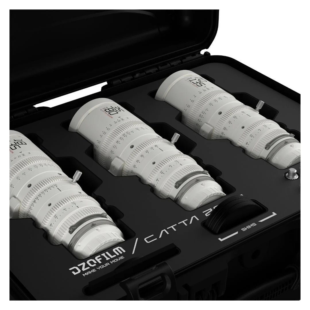 DZOFilm Catta FF 18 to 35mm, 35 to 80mm, and 70 to 135mm T2.9 Cine Zoom 3-Lens Bundle (White) - Image 3