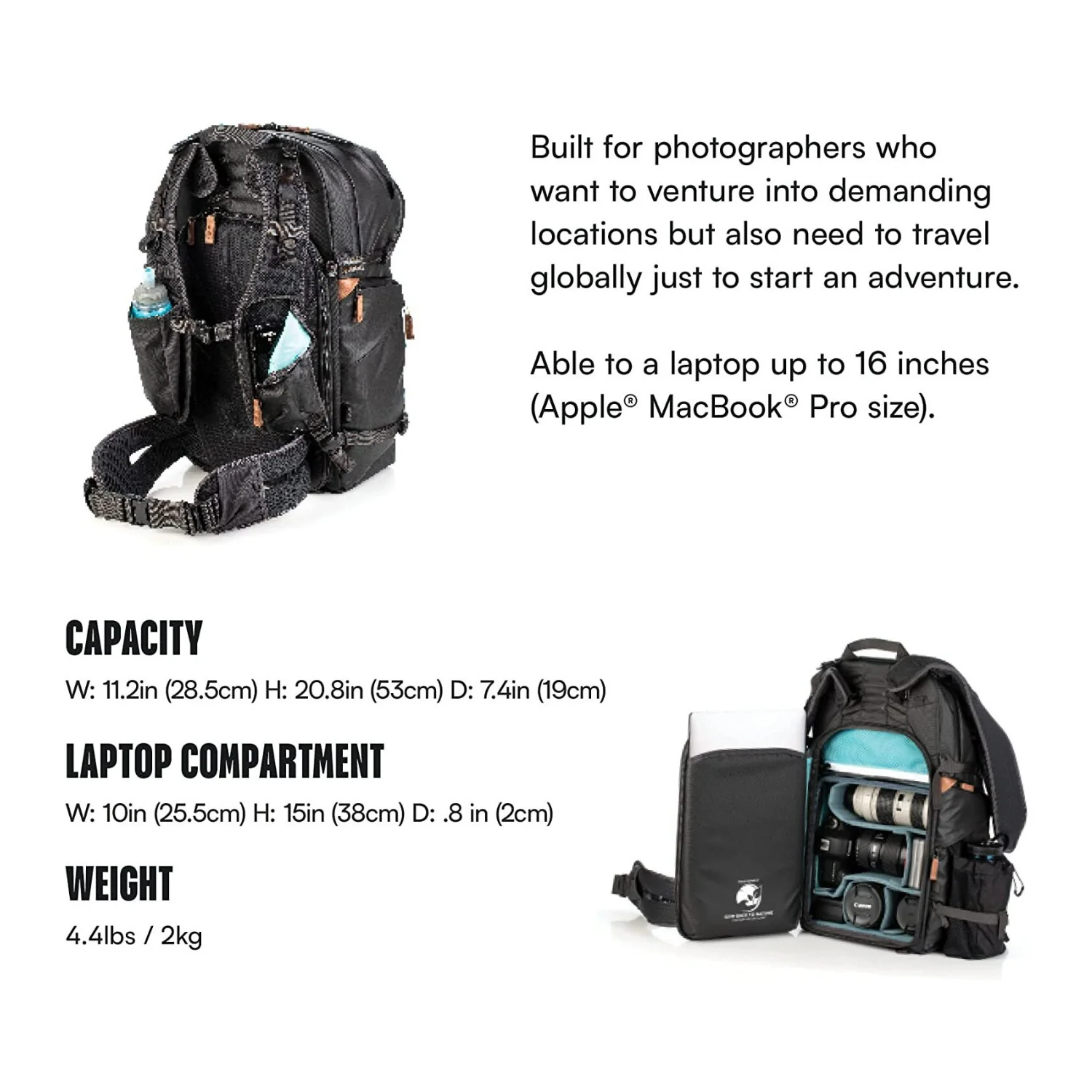 Shimoda Explore V2 35 Water Resistant Camera Backpack with Rain Cover and Accessory Straps (Black) - Image 10