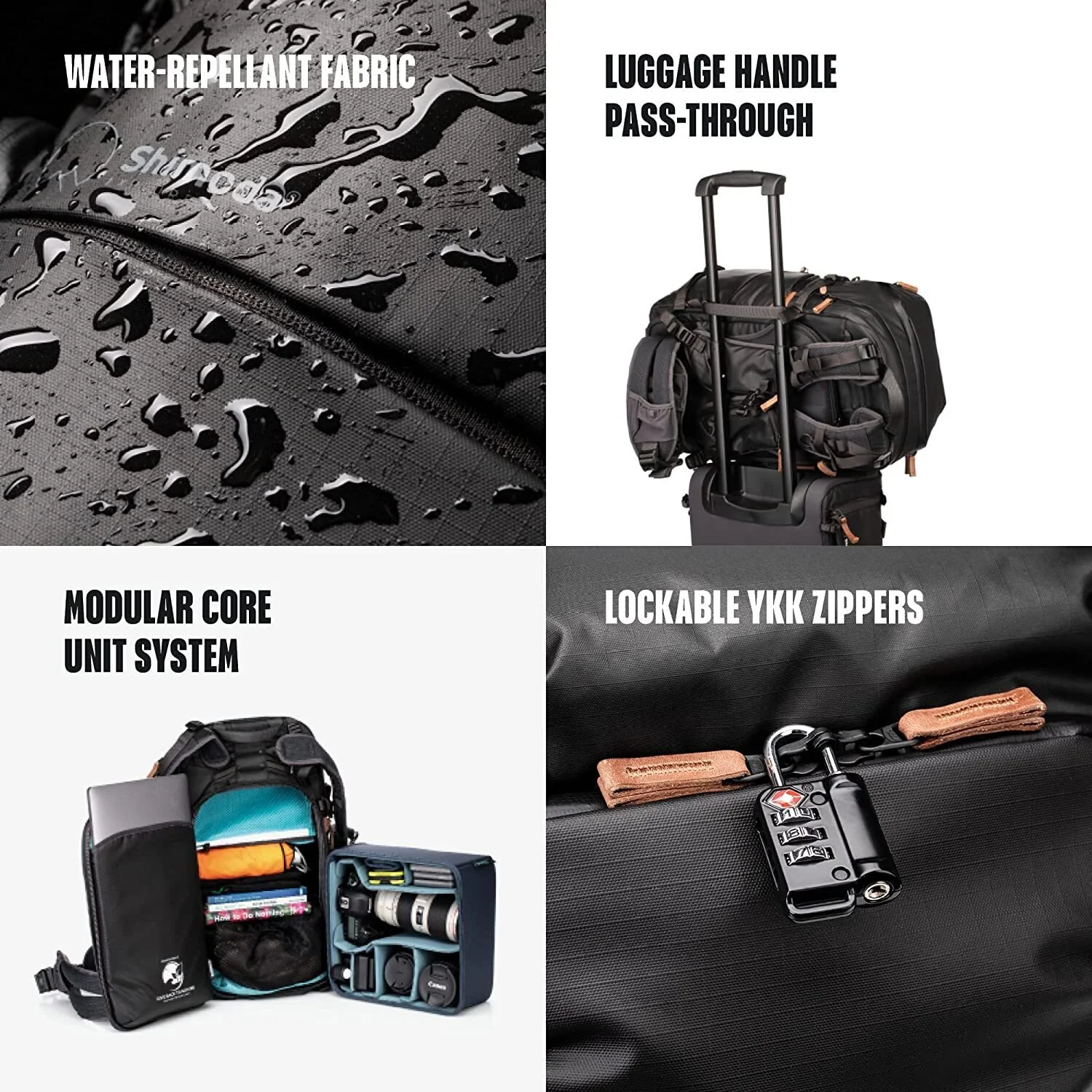 Shimoda Explore V2 35 Water Resistant Camera Backpack with Rain Cover and Accessory Straps (Black) - Image 8