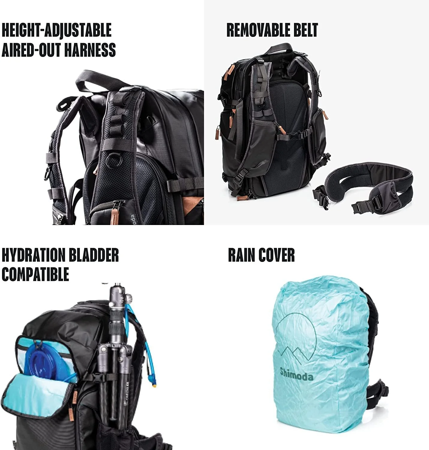 Shimoda Explore V2 35 Water Resistant Camera Backpack with Rain Cover and Accessory Straps (Black) - Image 9