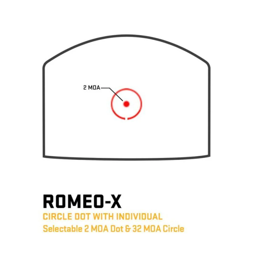 SIG SAUER ROMEO-X Pistol-Mounted Red Dot Sight with 2 MOA Dot and 32 MOA Circle Reticle (Black) - Image 5
