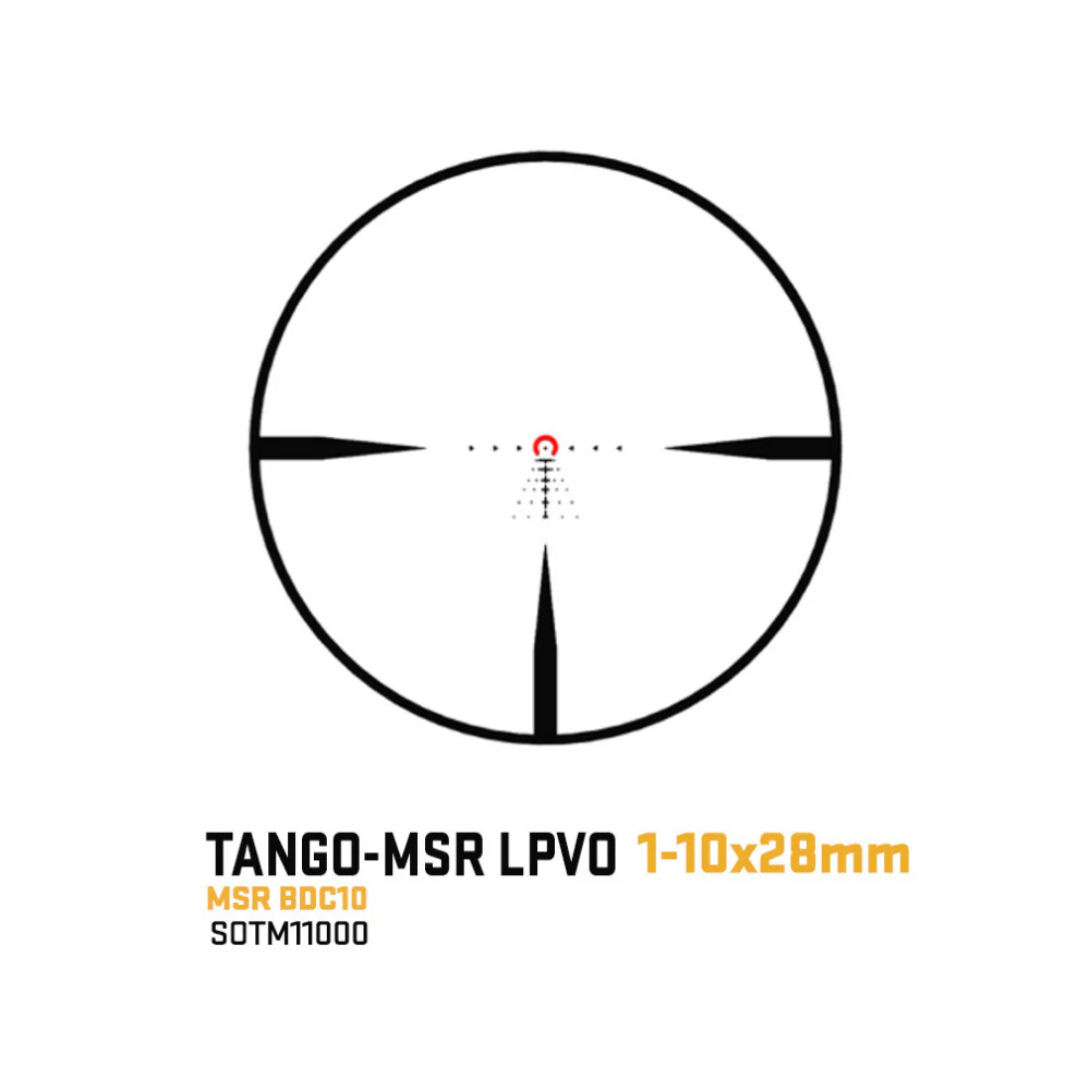Sig Sauer Tango-MSR LPVO 1-10X28mm 34mm F2/SFP MSR BDC-10 Gun Scope (Coyote Tan) - Image 5