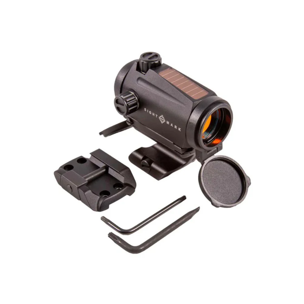 Sightmark MTS Mini Solar Red Dot Sight Dual Power 22mm Lens 3 MOA Reticle (Black) - Image 4