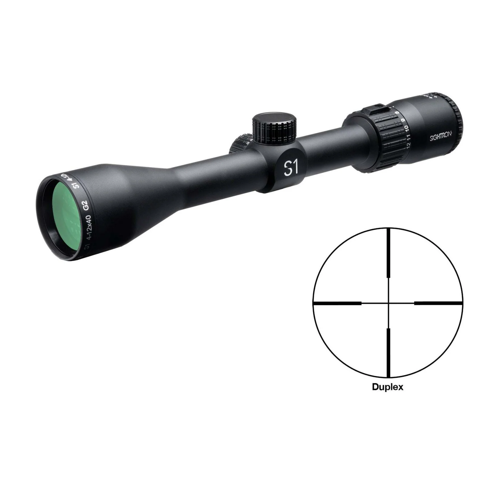 Sightron S1 4-12x40 G2 Fogproof Riflescope with Duplex Reticle (Black) - Image 4