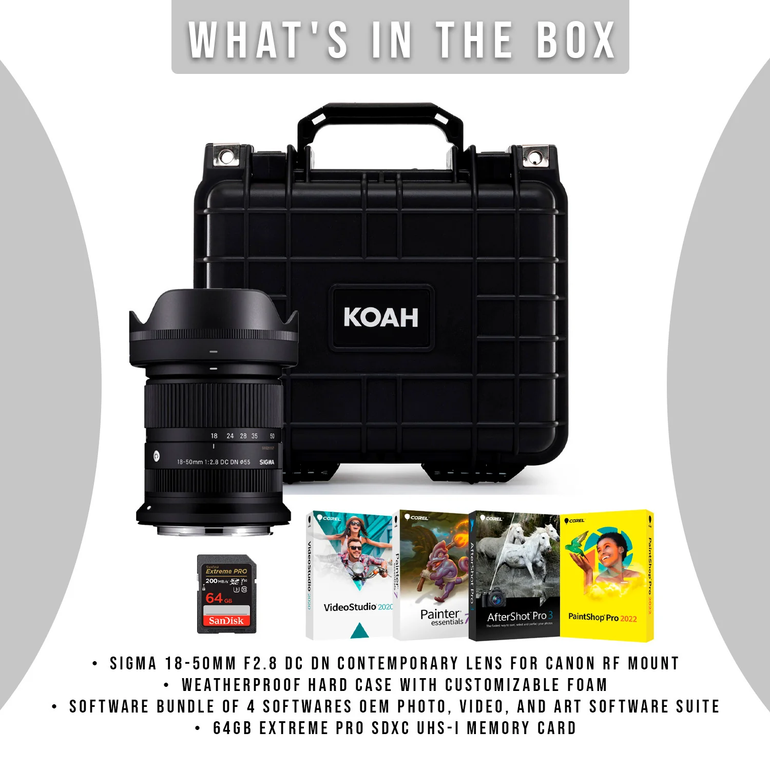 Sigma F2.8 DC DN Canon RF Mount Contemporary Lens with Weatherproof Hard Case Bundle - Image 7