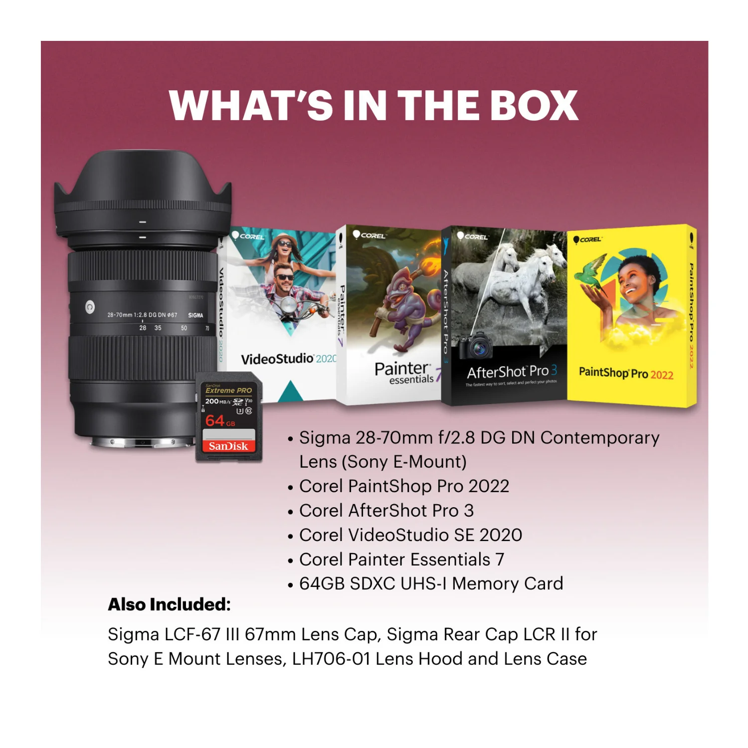 Sigma 28-70mm f/2.8 DG DN Contemporary Lens (Sony E-Mount) Bundle - Image 6