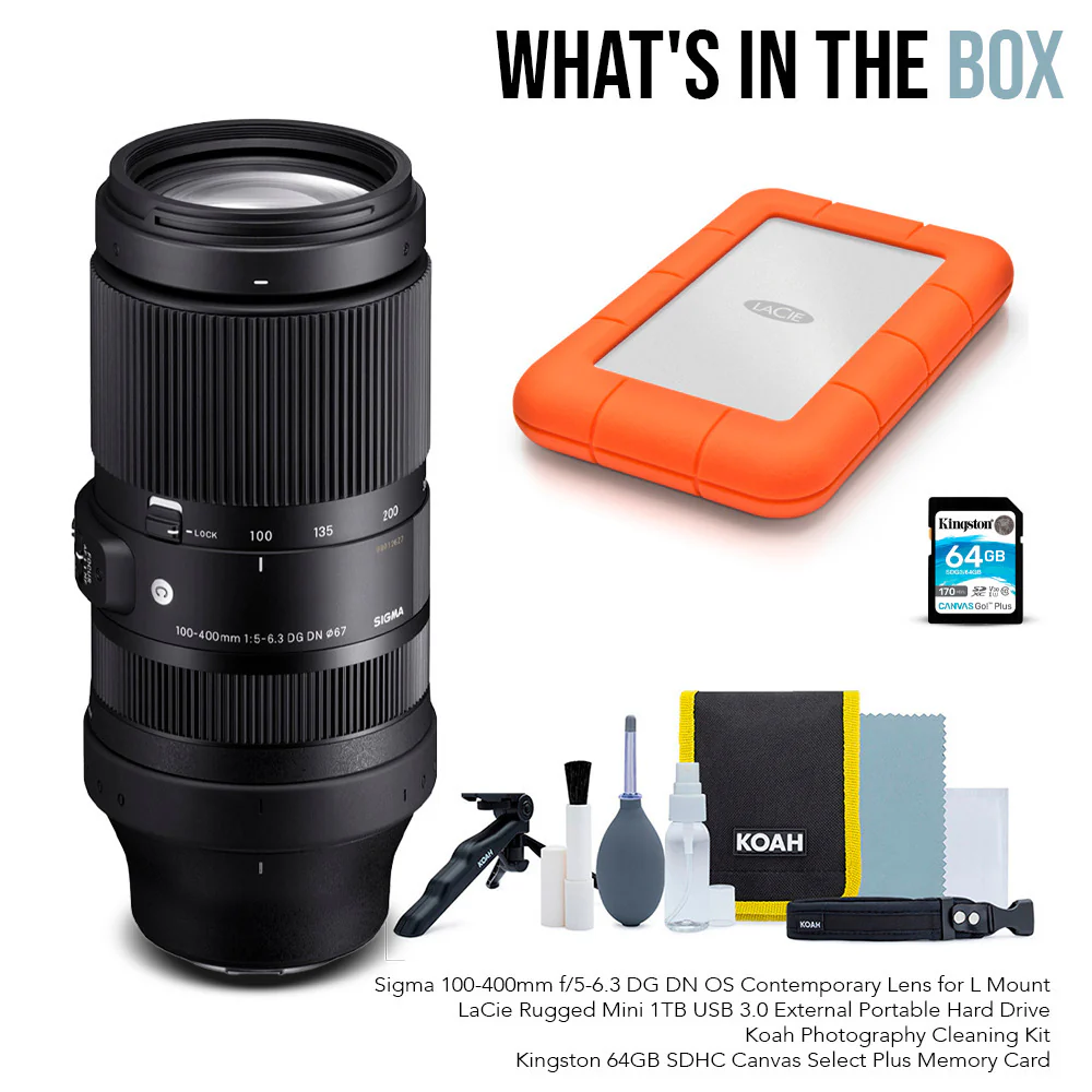 Sigma 100-400mm f/5-6.3 DG DN OS Contemporary Lens for L Mounts Kit 2 - Image 2