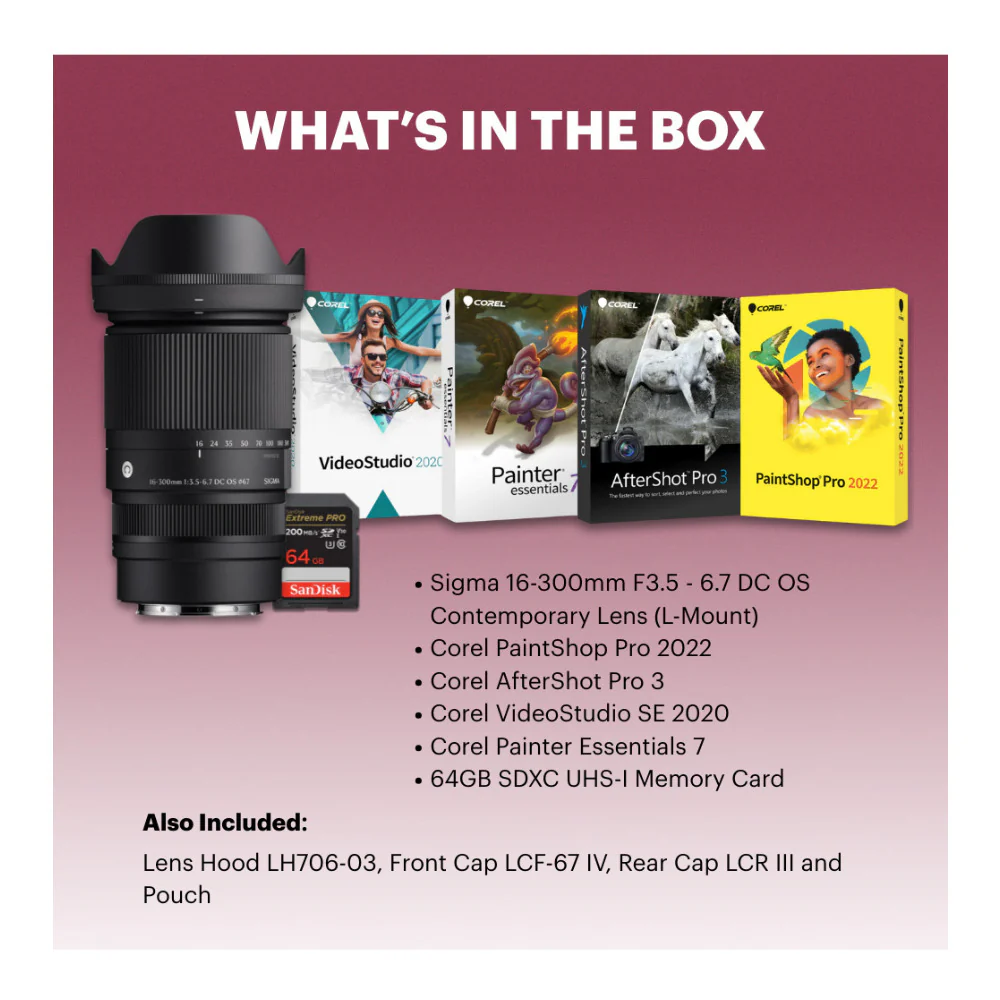 Sigma 16-300mm F3.5 6.7 DC OS Contemporary Lens (L-Mount) Bundle - Image 5