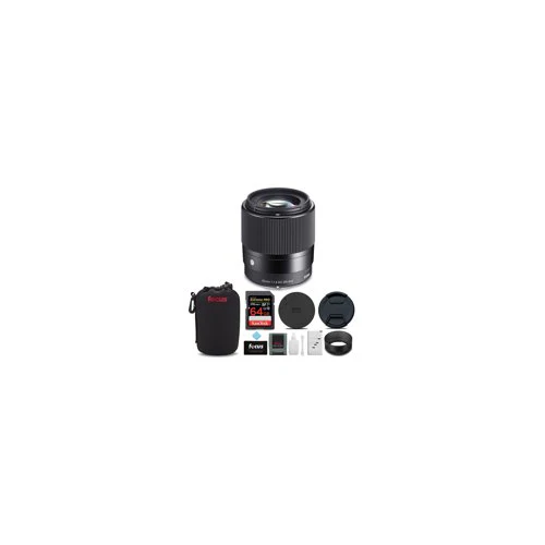Sigma 30mm f/1.4 DC DN Contemporary Lens for Canon EF-M and 64GB SD Card Bundle - Image 3