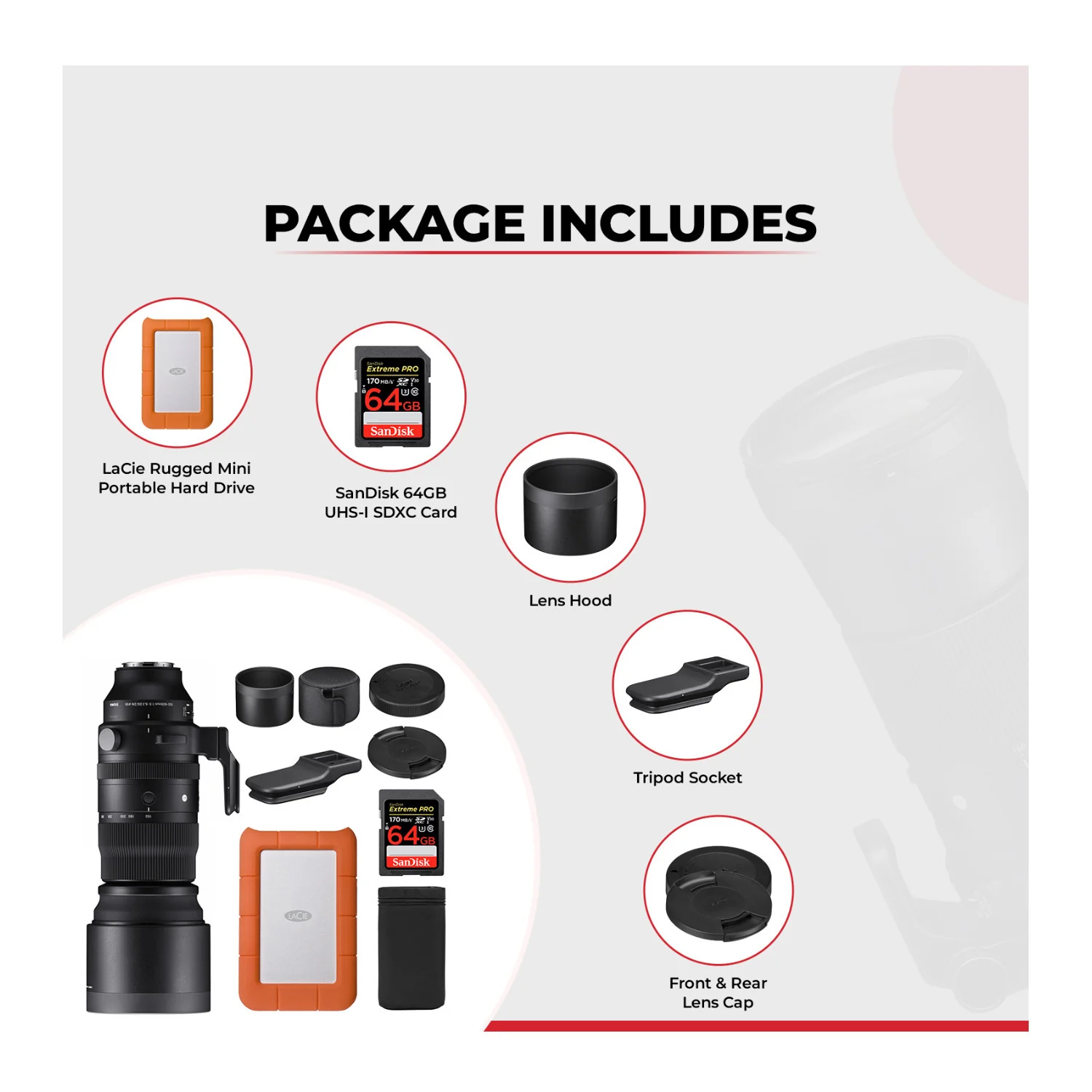 Sigma 150-600mm f/5-6.3 DG DN OS Sports Zoom Lens for Sony E with 1TB Hard Drive and 64GB SD Card - Image 5
