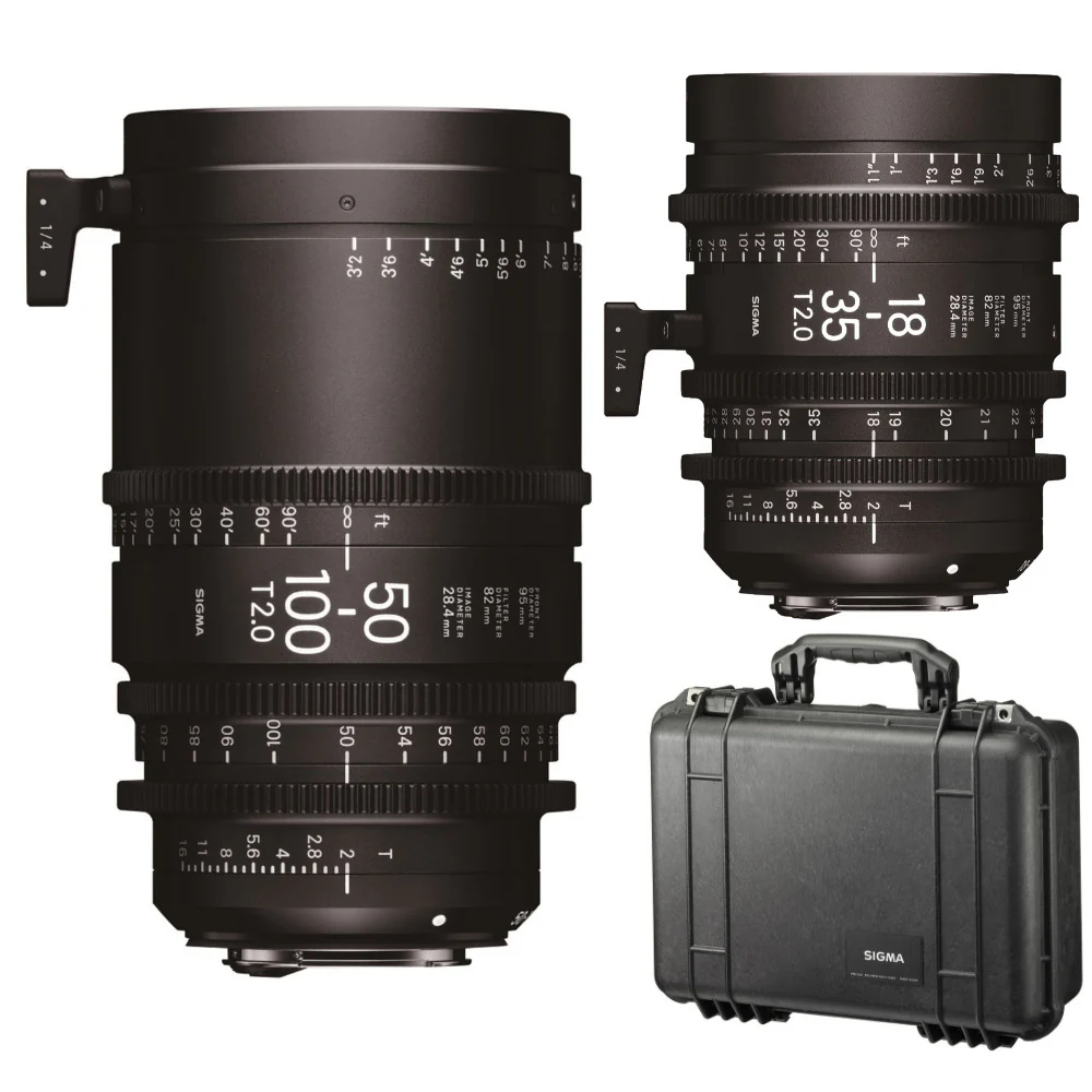 Sigma 18-35mm and 50-100mm for PL Mount Lenses with Case