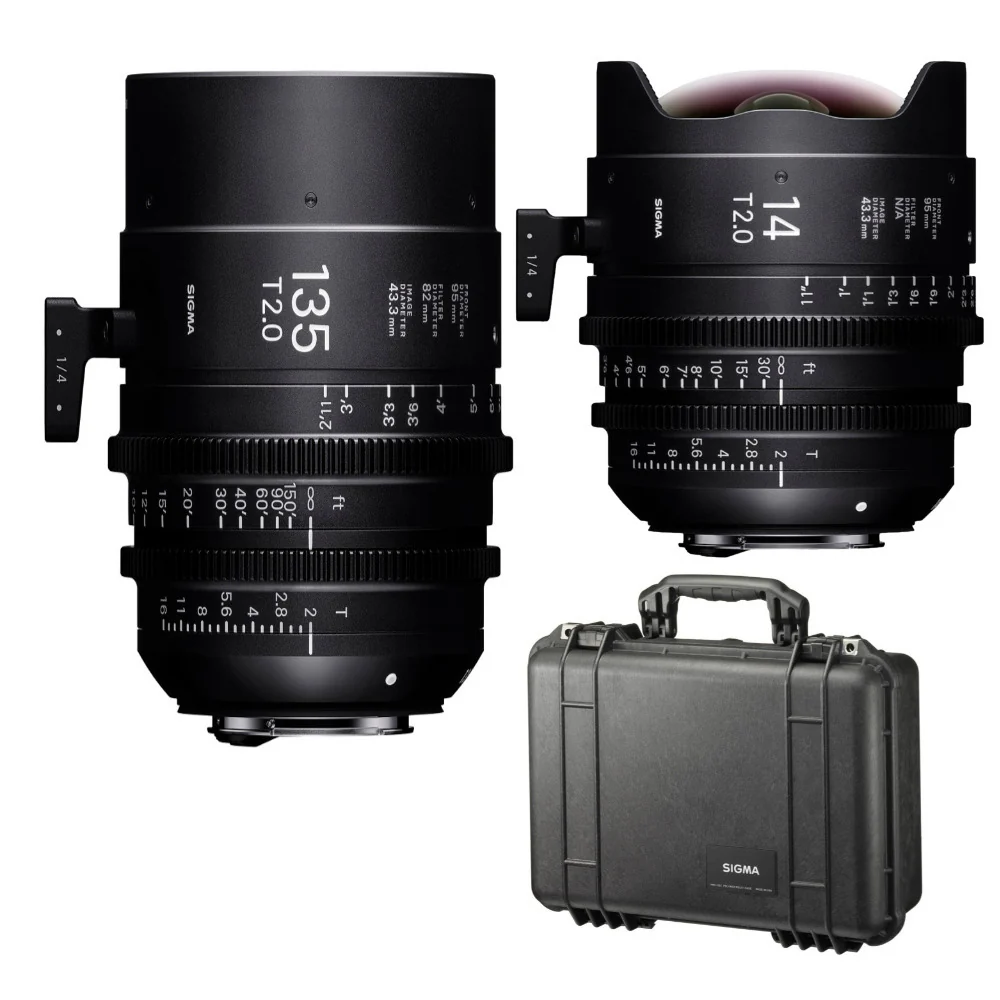 SIGMA 14MM T2 FF + 135MM T2 FF + CASE PMC-003/ APPL