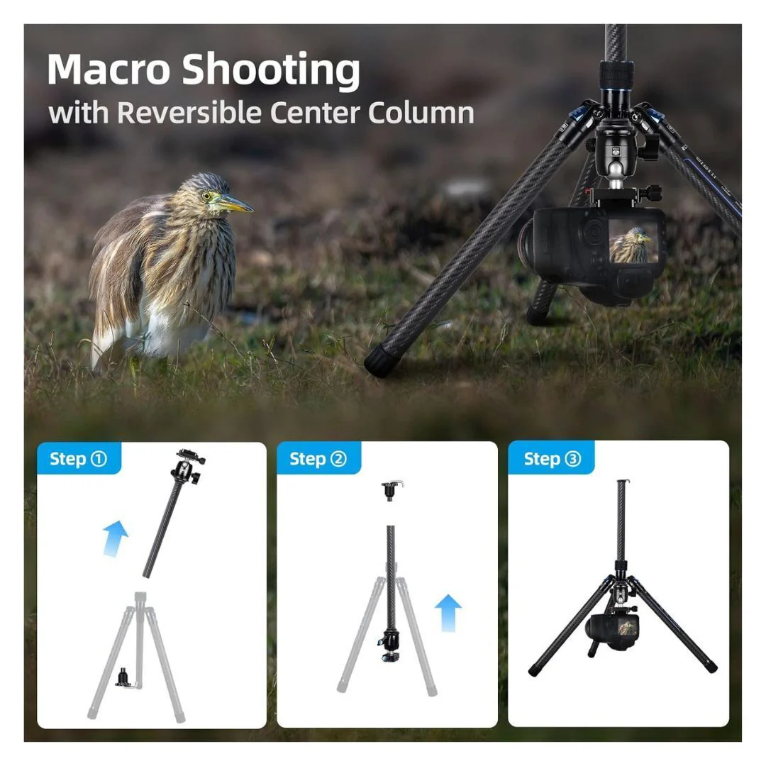 Sirui Traveler X-I 59.8-Inch Compact and Lightweight Travel Tripod with B-00K Arca-Type Ball Head - Image 6