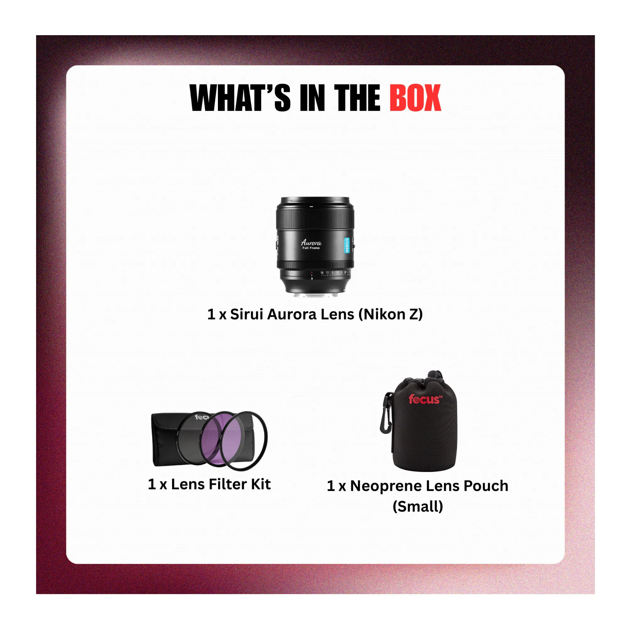 Sirui Aurora 85mm f/1.4 Full Frame Lens (Nikon Z) Bundle with Accessories - Image 10