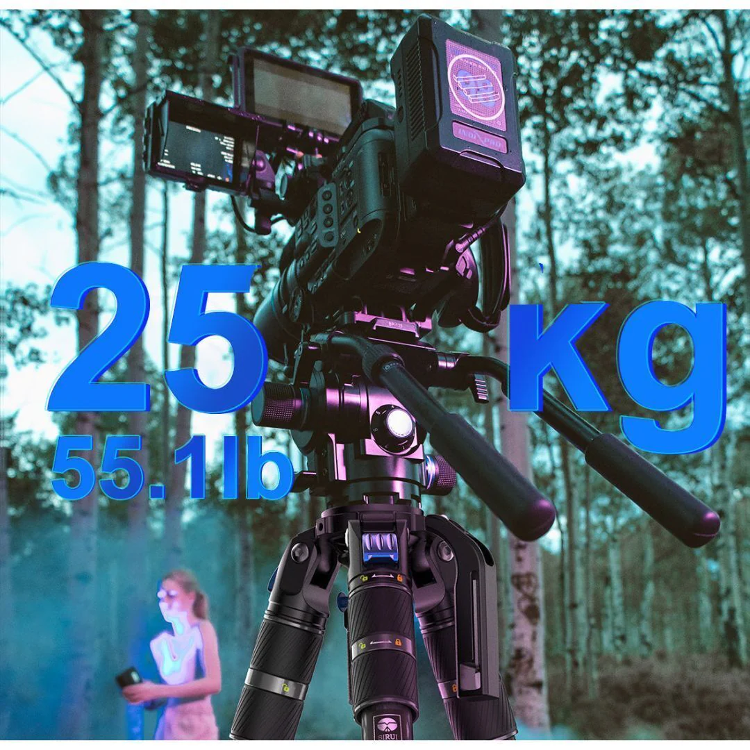 Sirui SVS75 Rapid-System One-Step Height Adjustment Carbon Fiber Tripod with SVH15 Fluid Head - Image 6