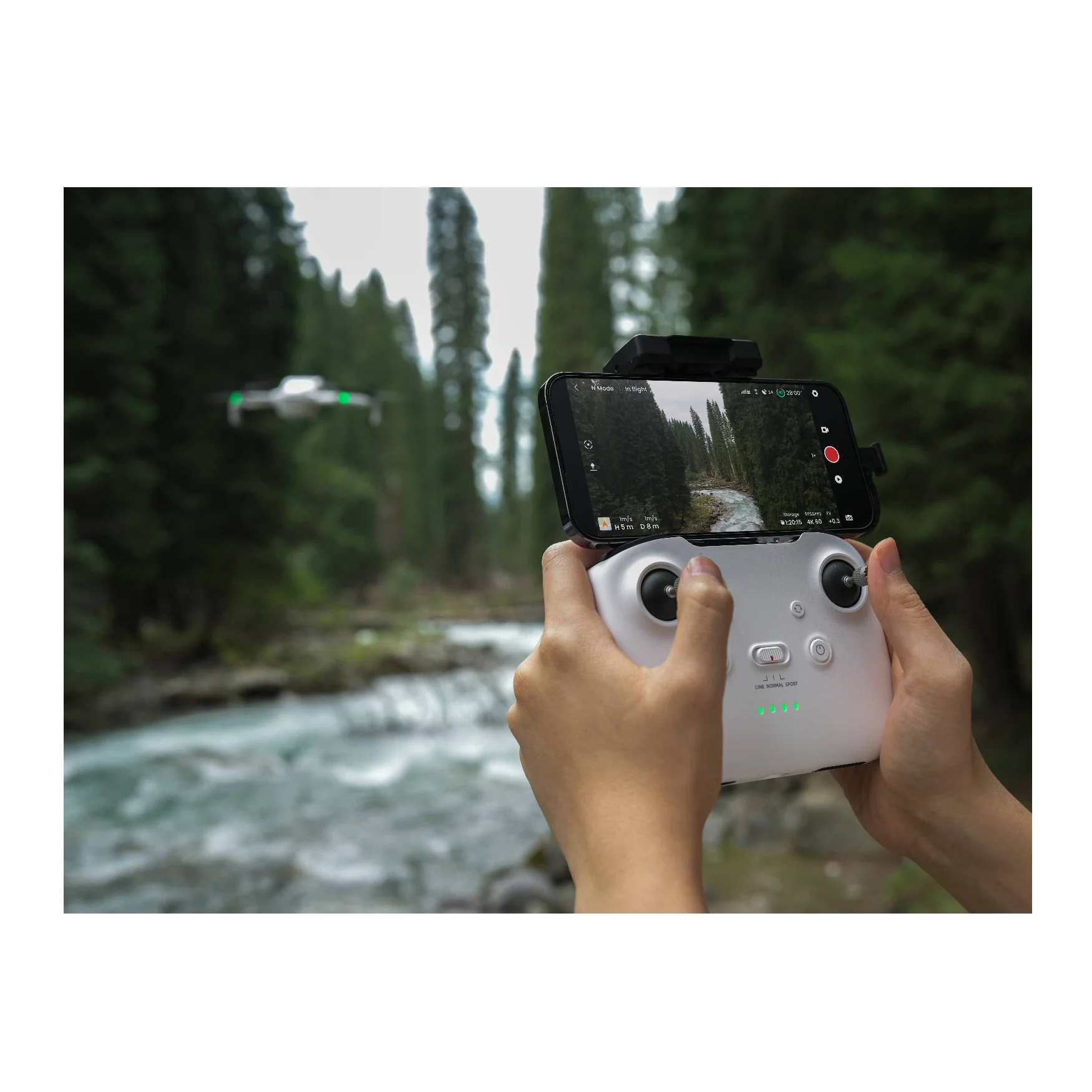 SKYROVER S1 Mini Camera Drone with 4K/60fps Video and 3-Axis Gimbal (White) - Image 9
