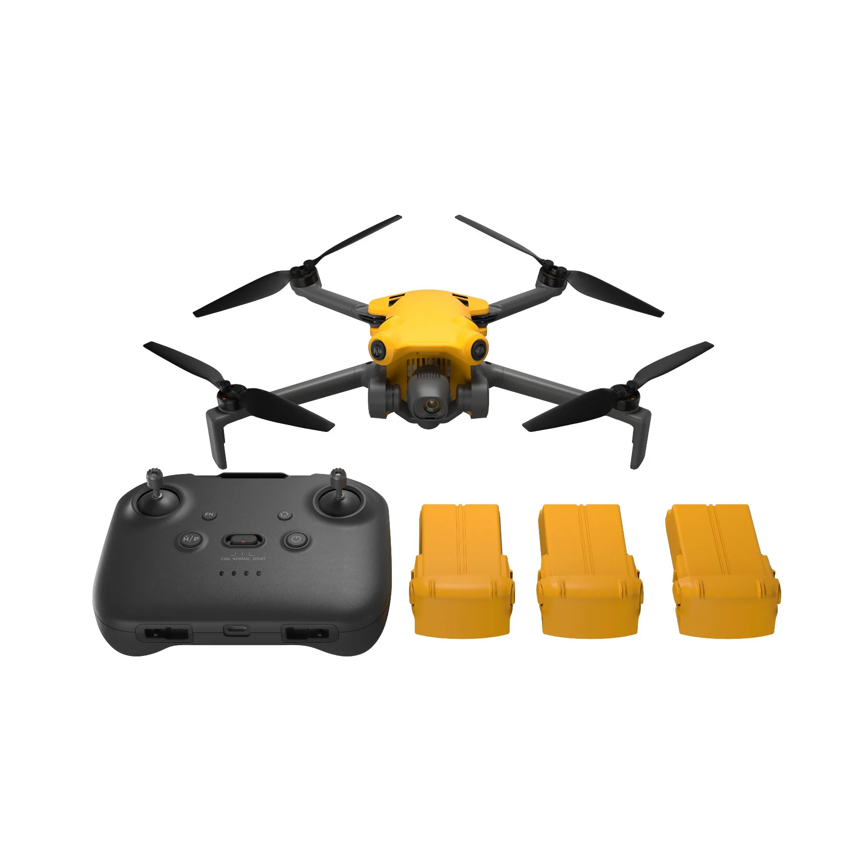 SKYROVER X1 48MP 4K Fly More Combo Drone with 32-Min Flight Time (Yellow)