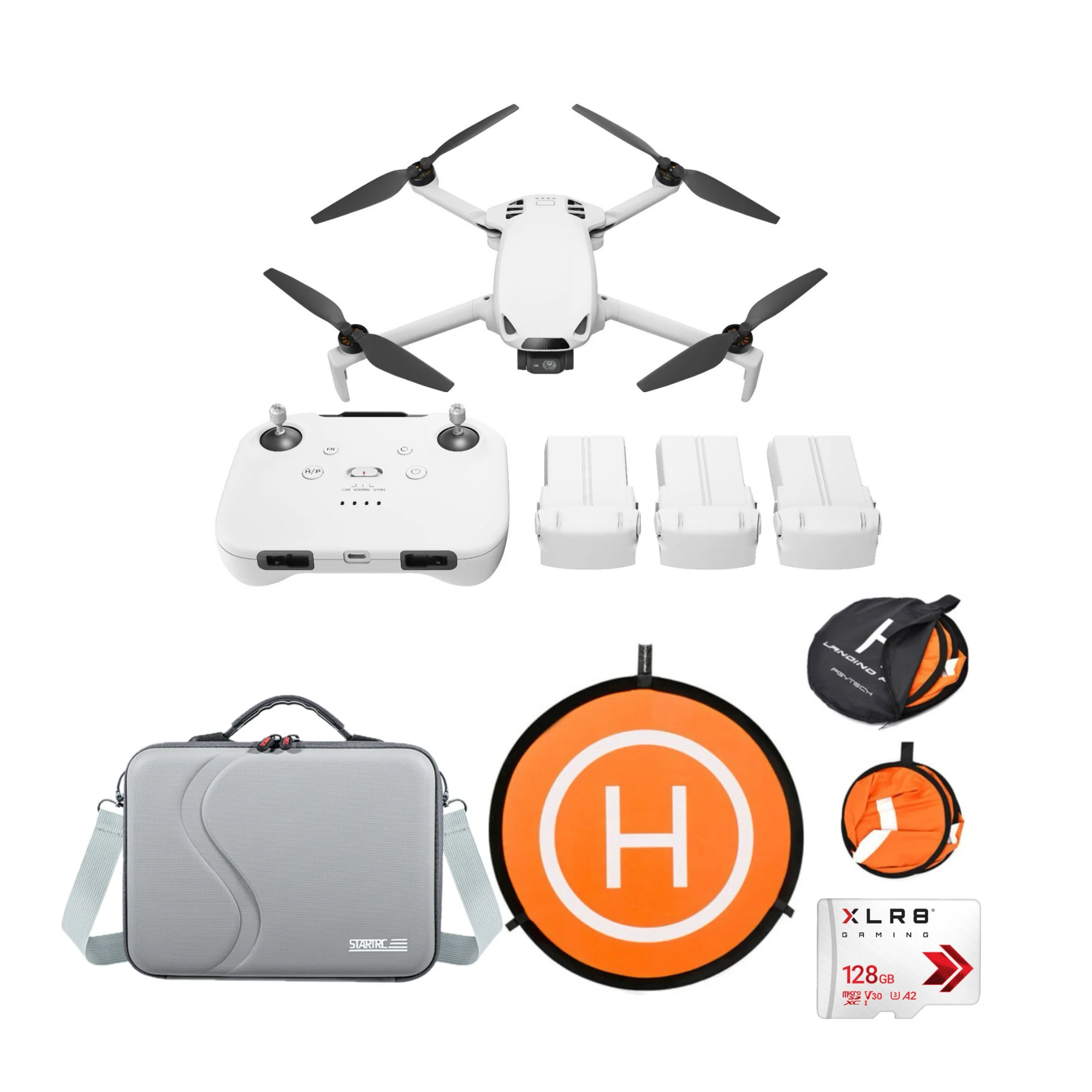 SKYROVER S1 Mini Camera Drone Combo (White) Bundle with Carrying Case and Accs