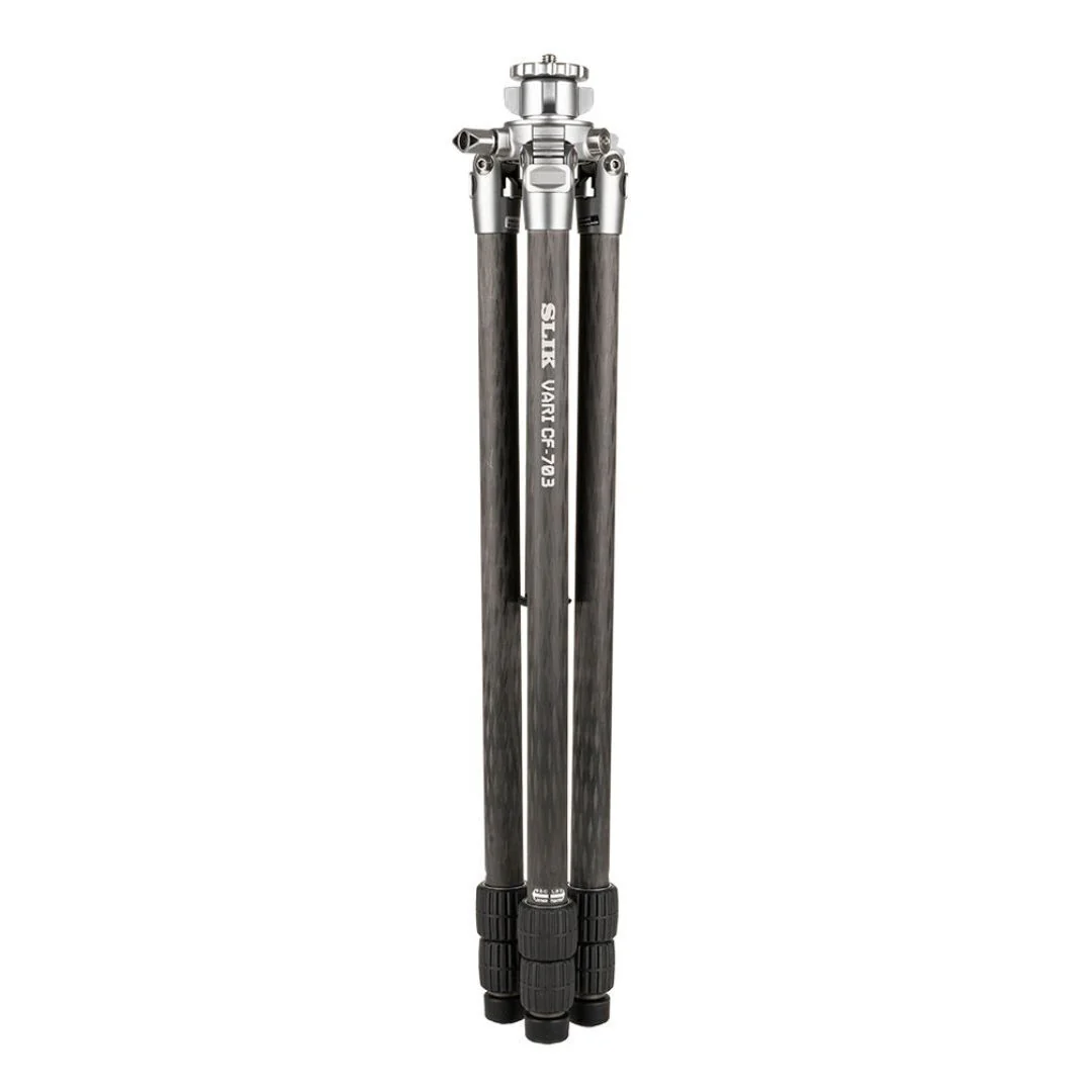 Slik Vari CF-703 Carbon Fiber Tripod Professional Kit with Lightweight and Aluminum Body (Legs Only) - Image 3