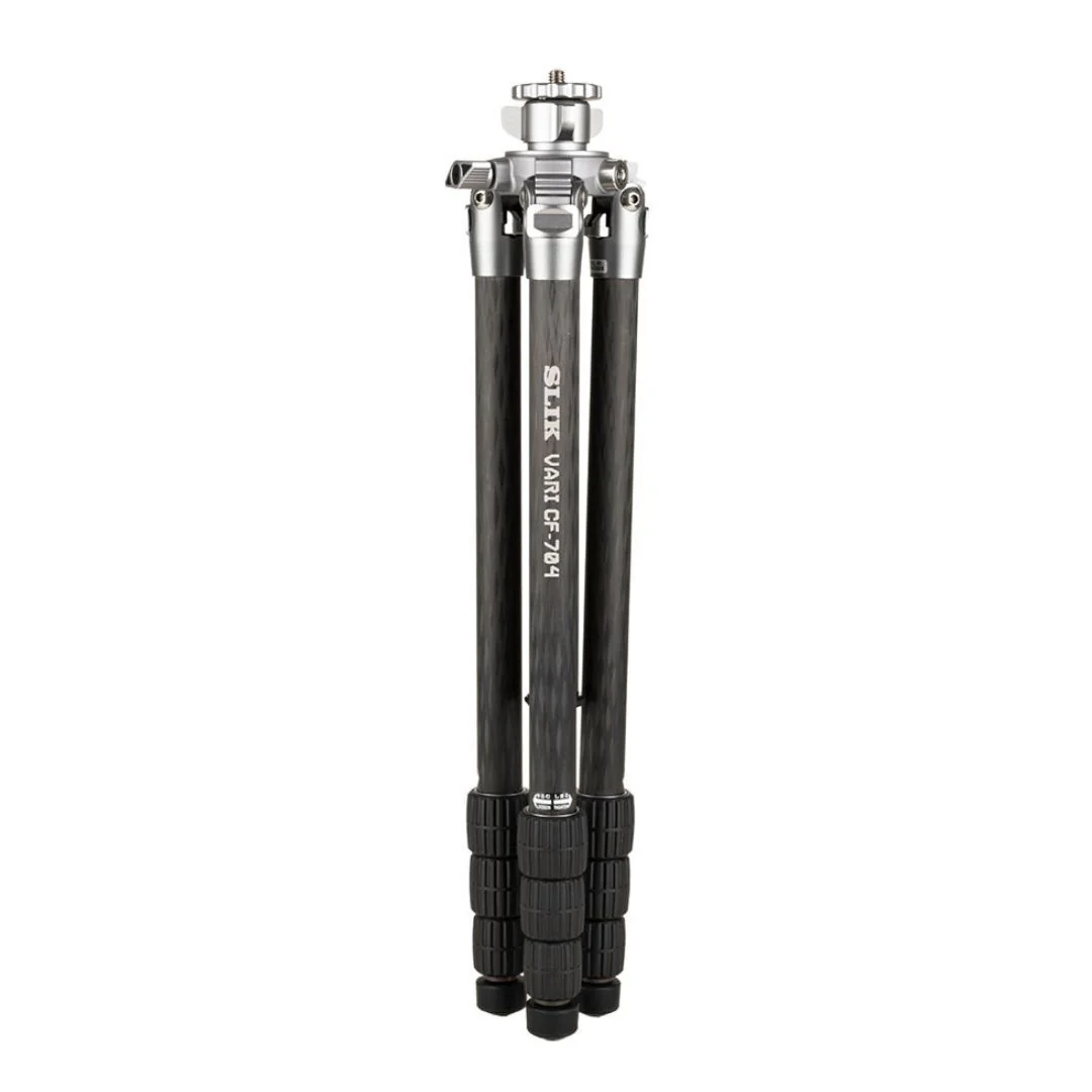 Slik Vari CF-704 Carbon Fiber Tripod Professional Kit with Lightweight and Aluminum Body (Legs Only) - Image 2