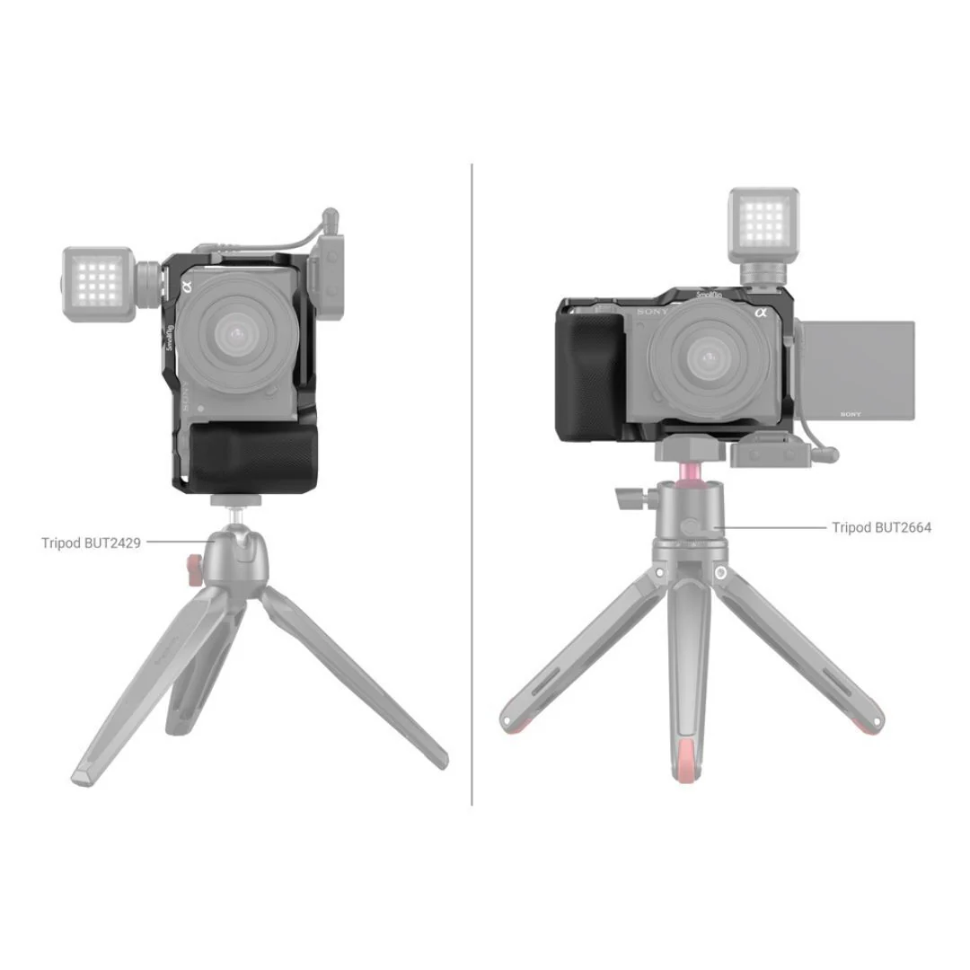 SmallRig Aluminum Alloy Formfitting Camera Cage with Built-In Rubber Pads and Grip for Sony ZV-E10 - Image 7