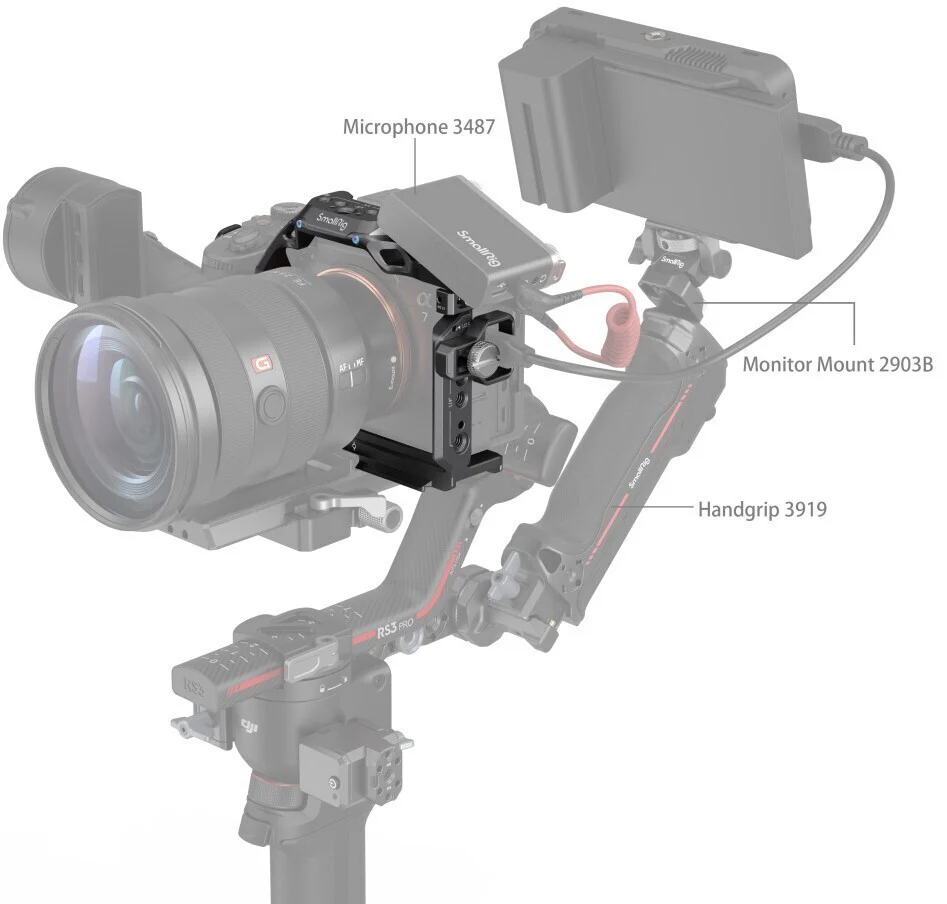 SmallRig Rhinoceros Basic Cage Kit with Cage and Handle for Sony Alpha 7R V, 7 IV, and 7S III - Image 4