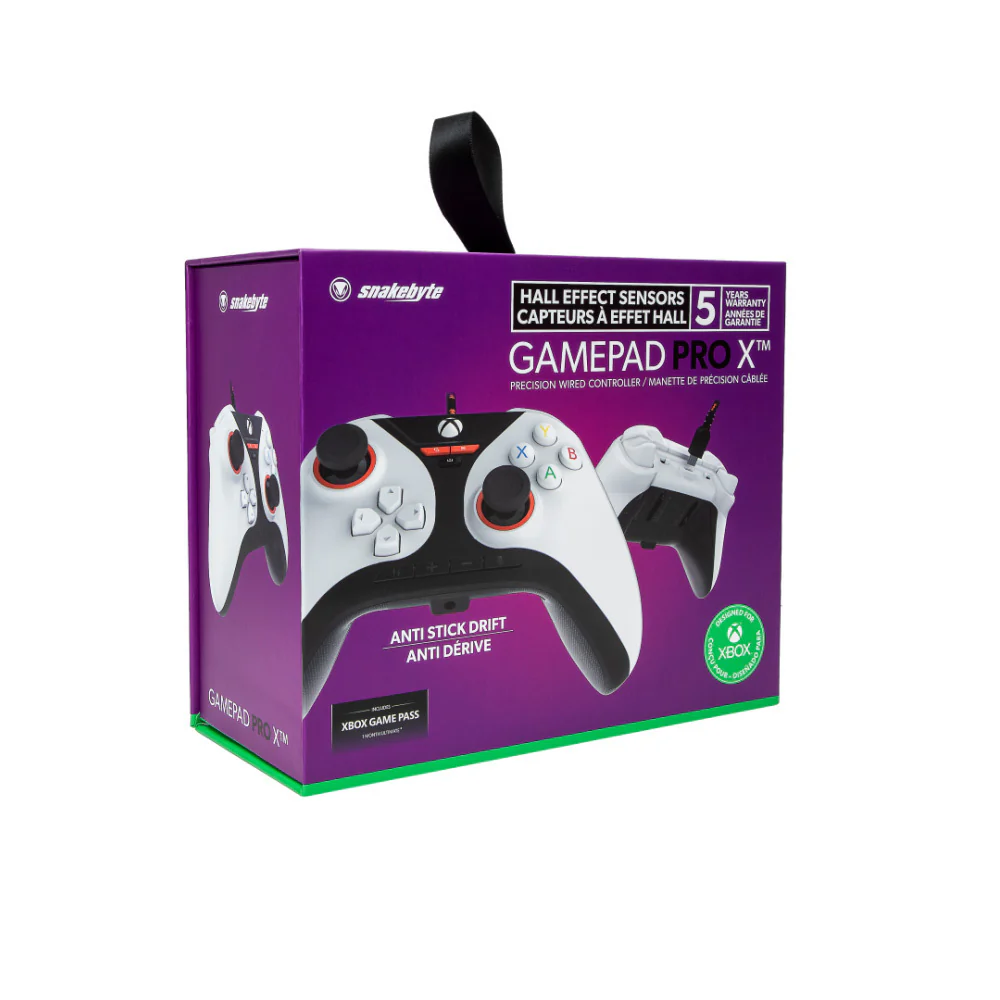 Snakebyte Officially Licensed GamePad Pro X Controller for Xbox Series X and PC (White) - Image 8