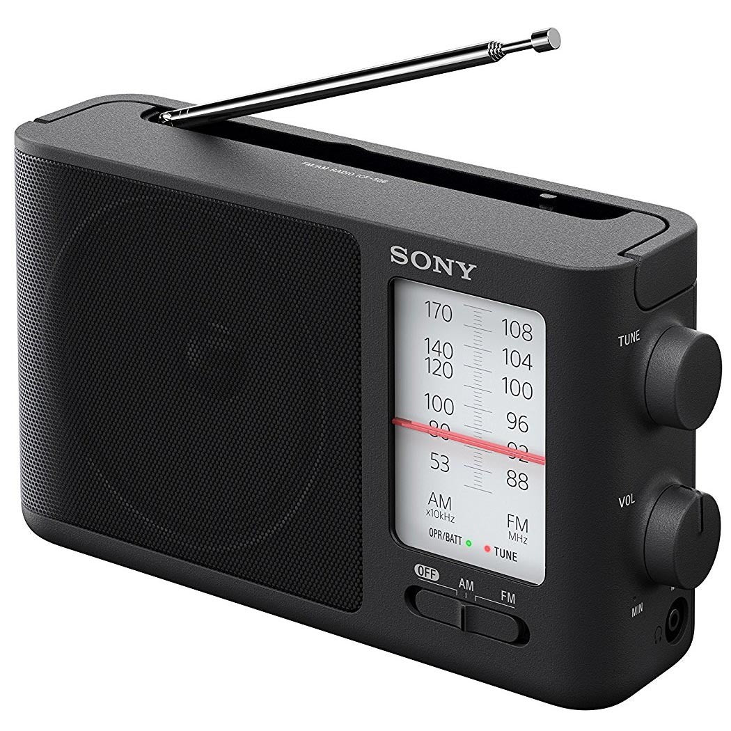 Sony ICF506 Portable Radio with Rechargeable AA Batteries and Charger Bundle - Image 4