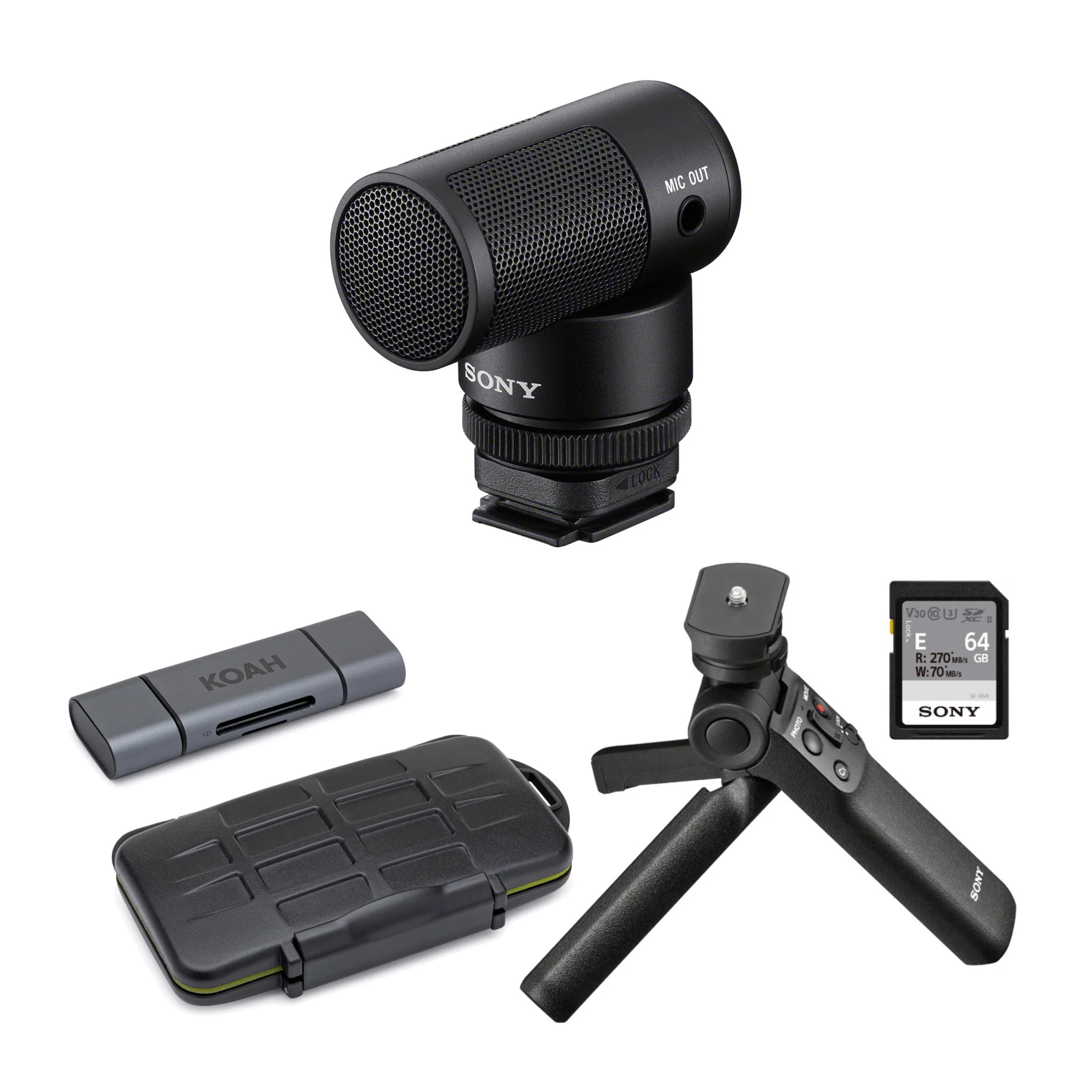 Sony ECM-G1 Vlogger Shotgun Microphone with Sony ACCVC1 Vlogger Accessory Kit Bundle - Image 2