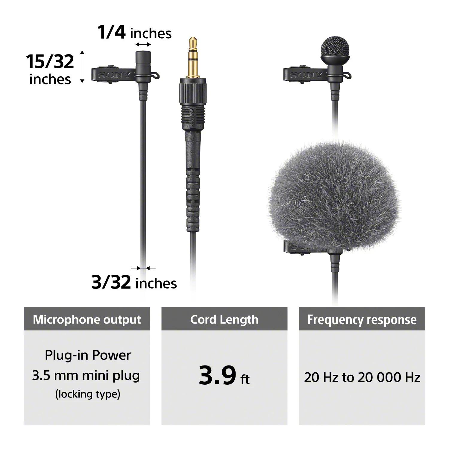 Sony Pro-Quality Lavalier Microphone ECM-L1 with plug-in power - Image 7