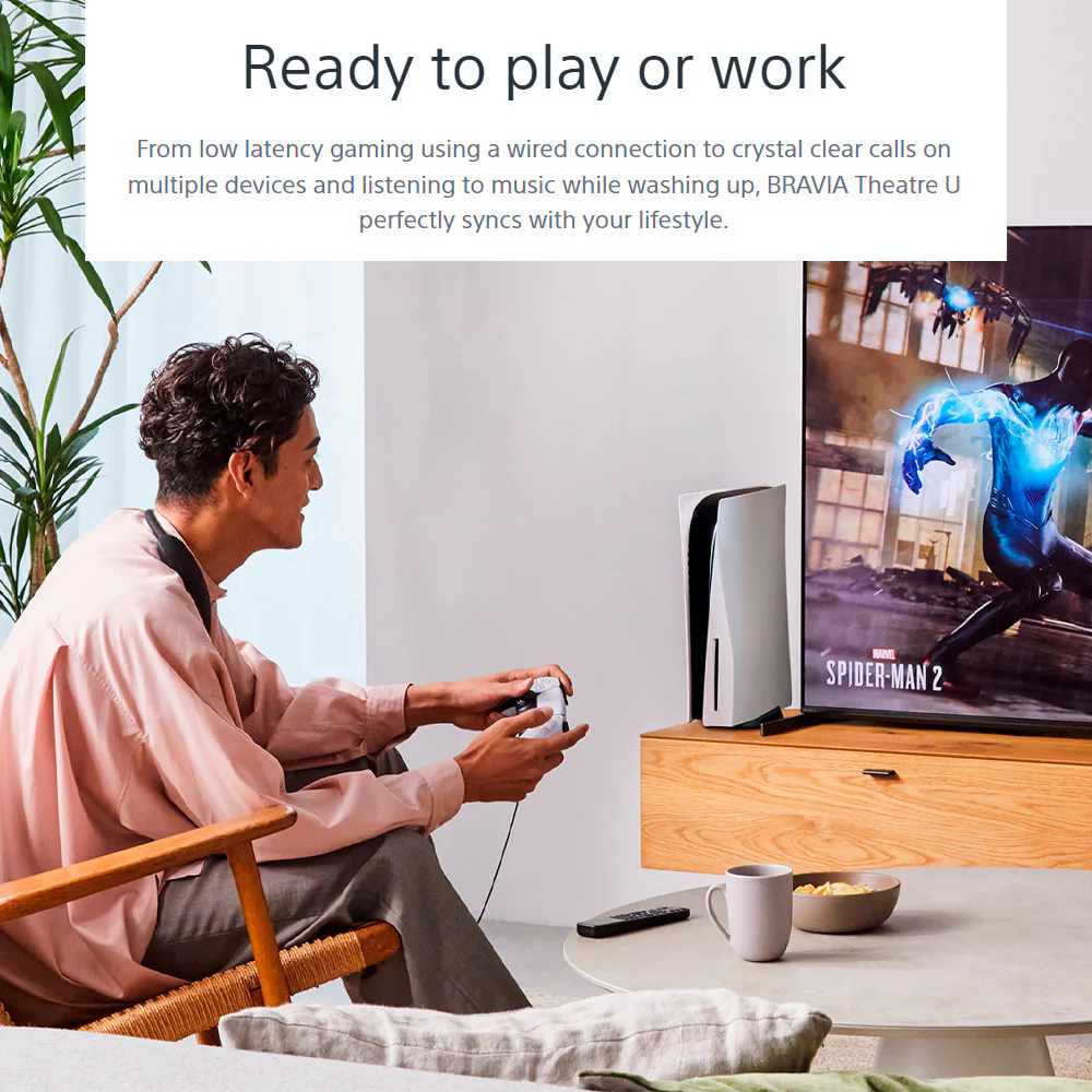 Sony Bravia Theater U Wearable TV Speaker with 360 Spatial Sound Technology (Black) Bundle - Image 4