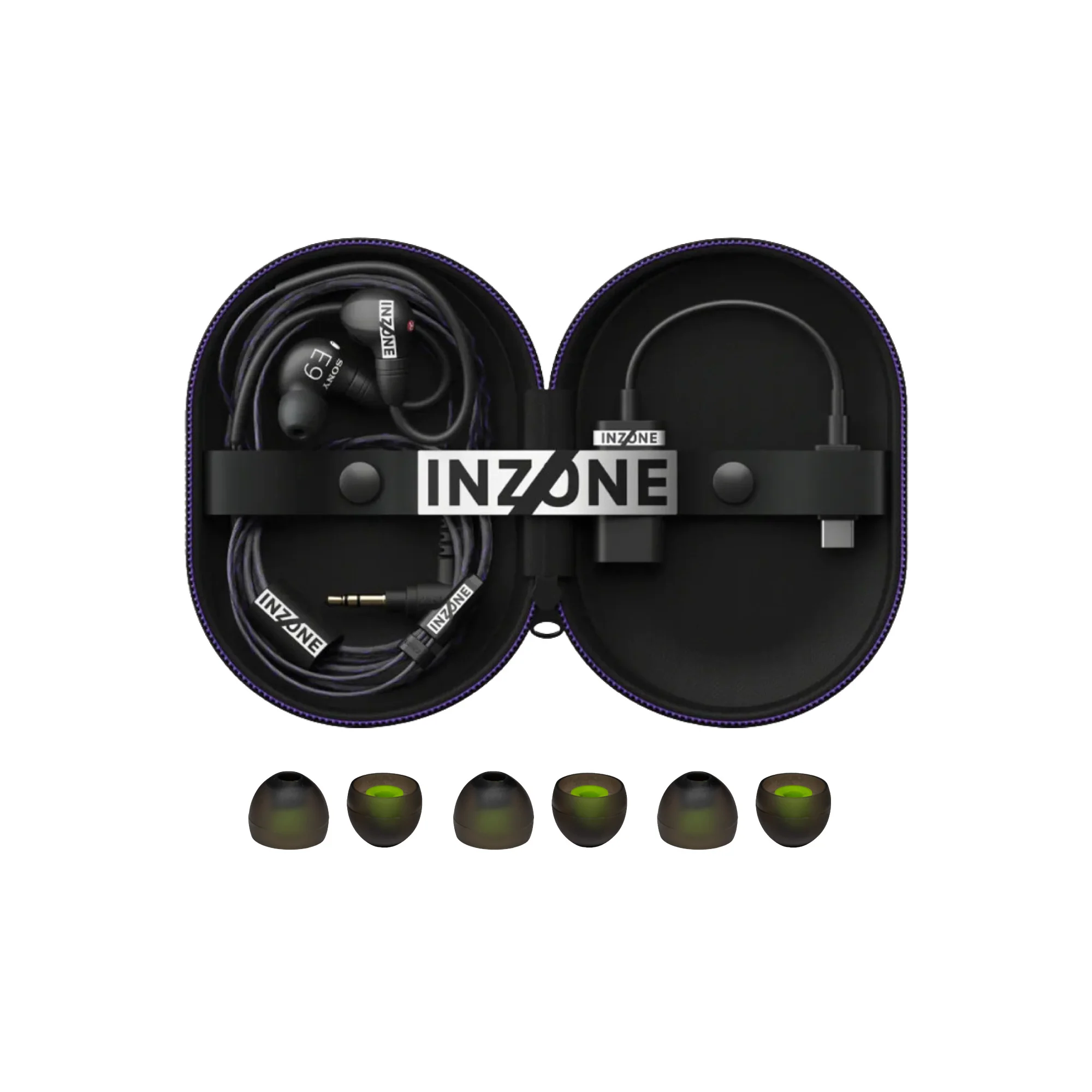Sony INZONE E9 Wired Black in-Ear Monitor Bundle with 6 Earbud Replacement Tips