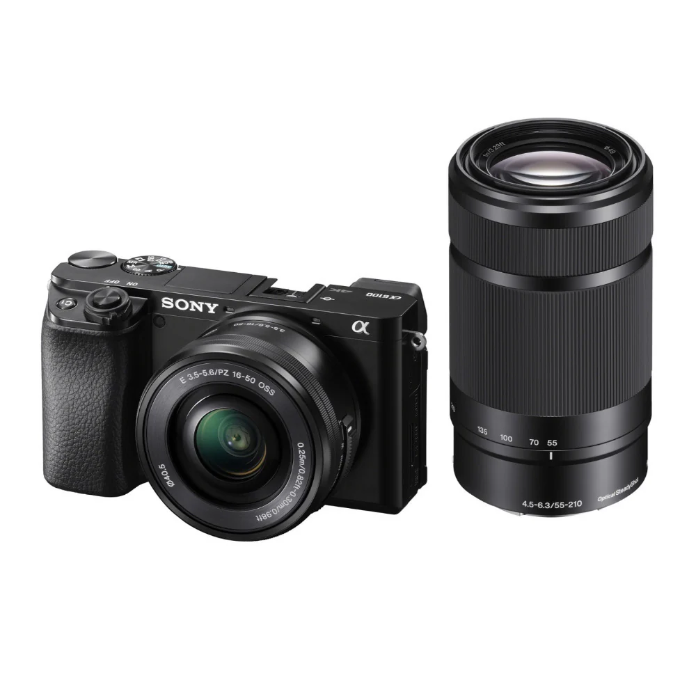 Sony Alpha a6100 APS-C Mirrorless Camera with 16-50mm and 55-210mm Lens Bundle - Image 2