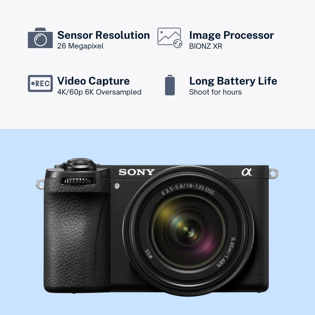 Sony Alpha 6700 APS-C Mirrorless Camera with 18-135mm lens with Mug, Photo Editing Software Bundle - Image 2