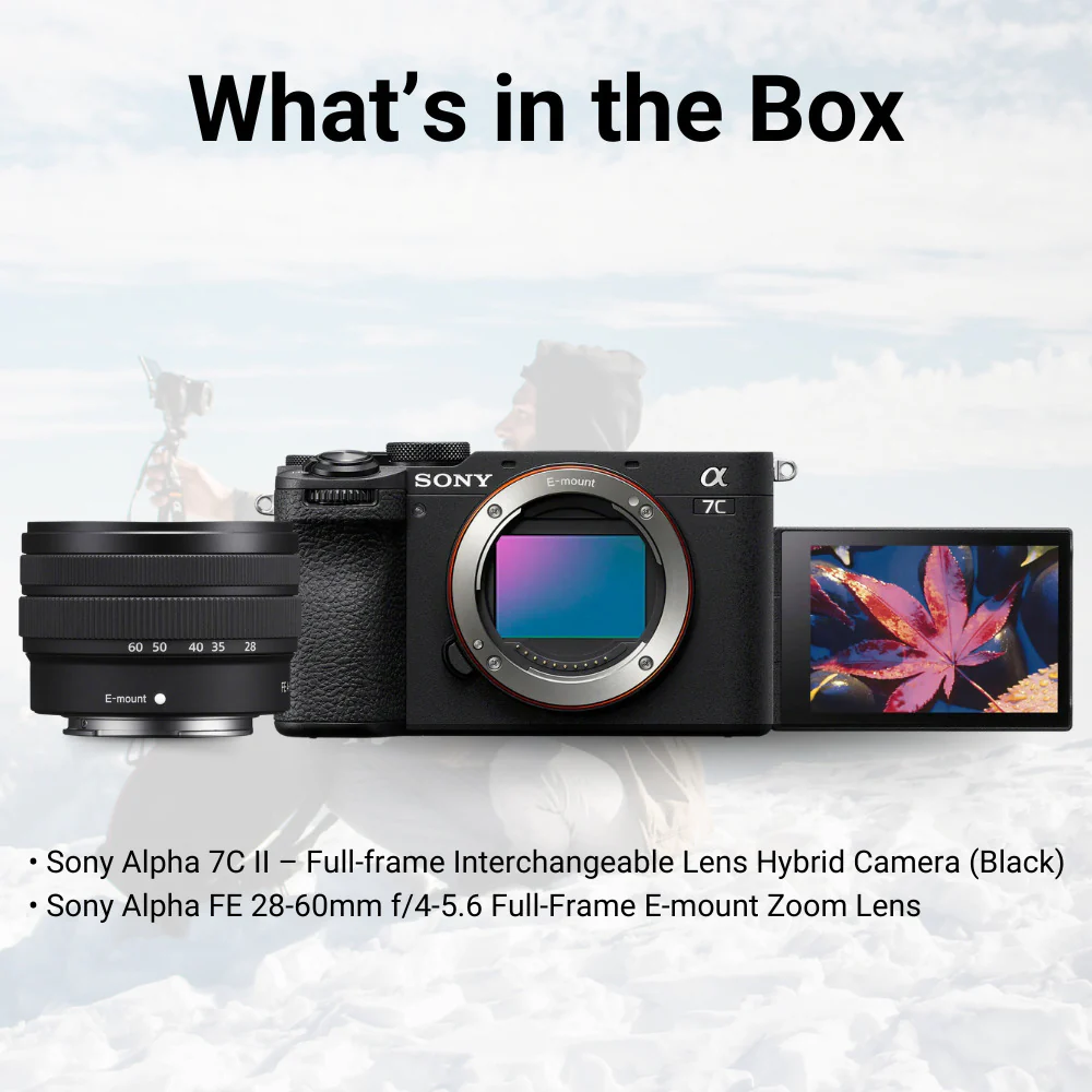 Sony Alpha 7C II Full-Frame Interchangeable Lens Hybrid Camera Body (Black) with Zoom Lens Bundle - Image 7