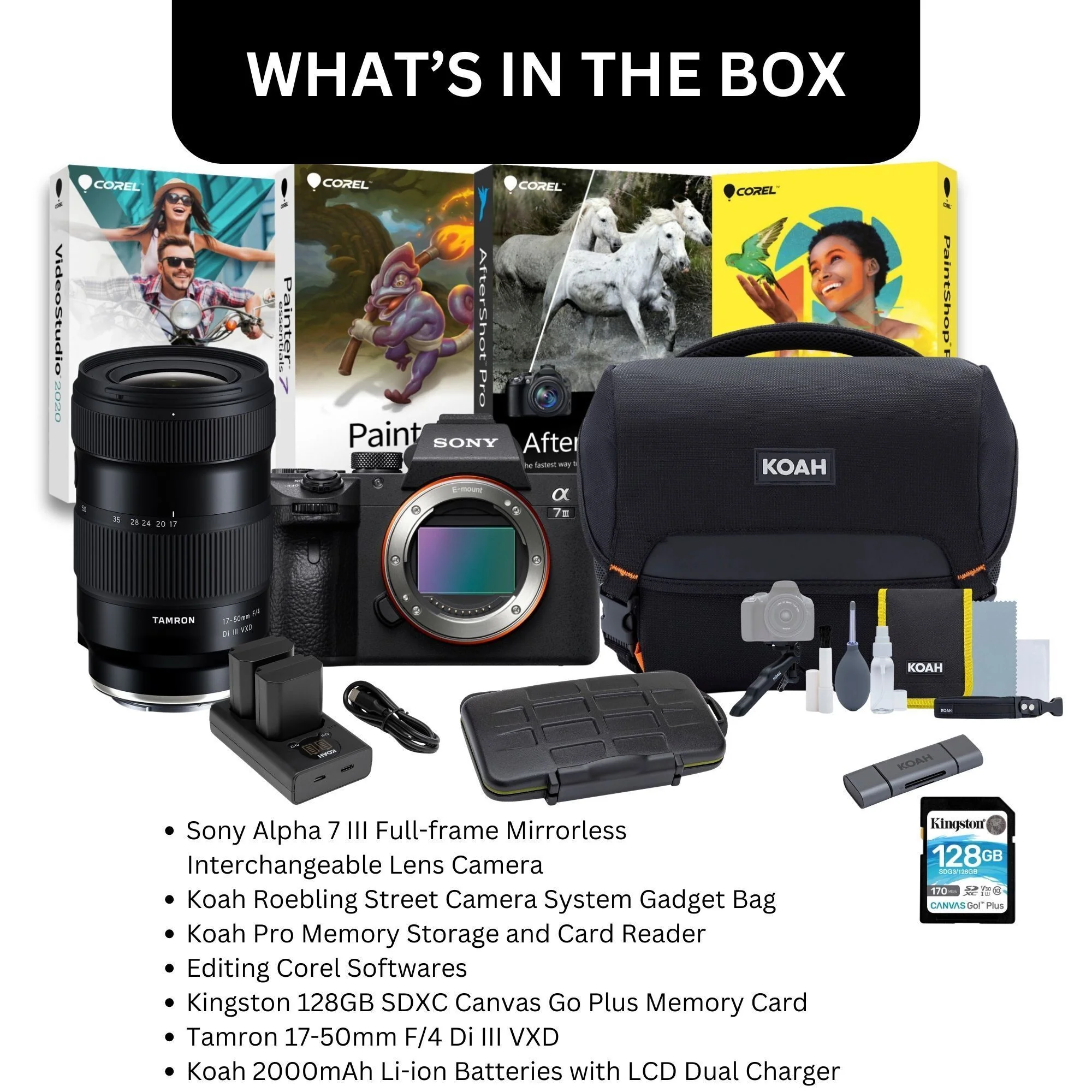 Sony Alpha a7 III 24.2MP Full Frame Mirrorless Digital Camera with 17-50mm F/4 Di III VXD Bundle - Image 5