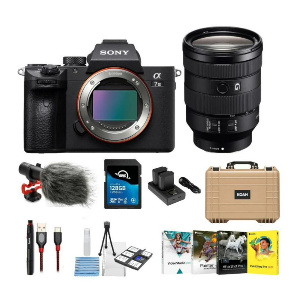 Sony a7 III Full Frame Mirrorless Camera with 24-105mm f/4 G OSS Lens Bundle