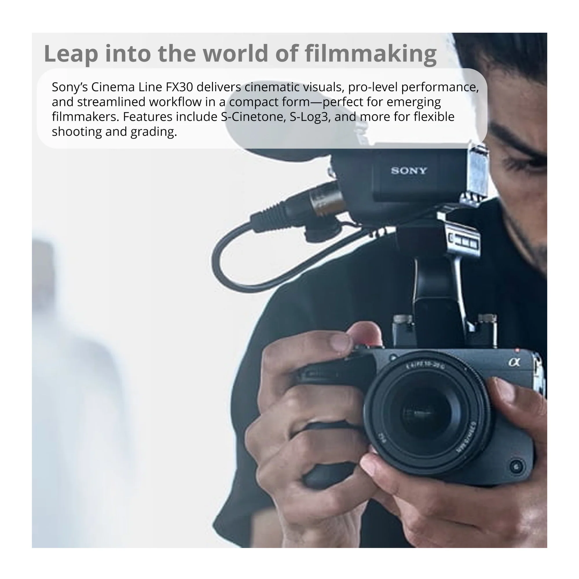 Sony Cinema Line FX30 Super 35 Camera (Body) with Hard Case & 128GB Card Bundle - Image 2