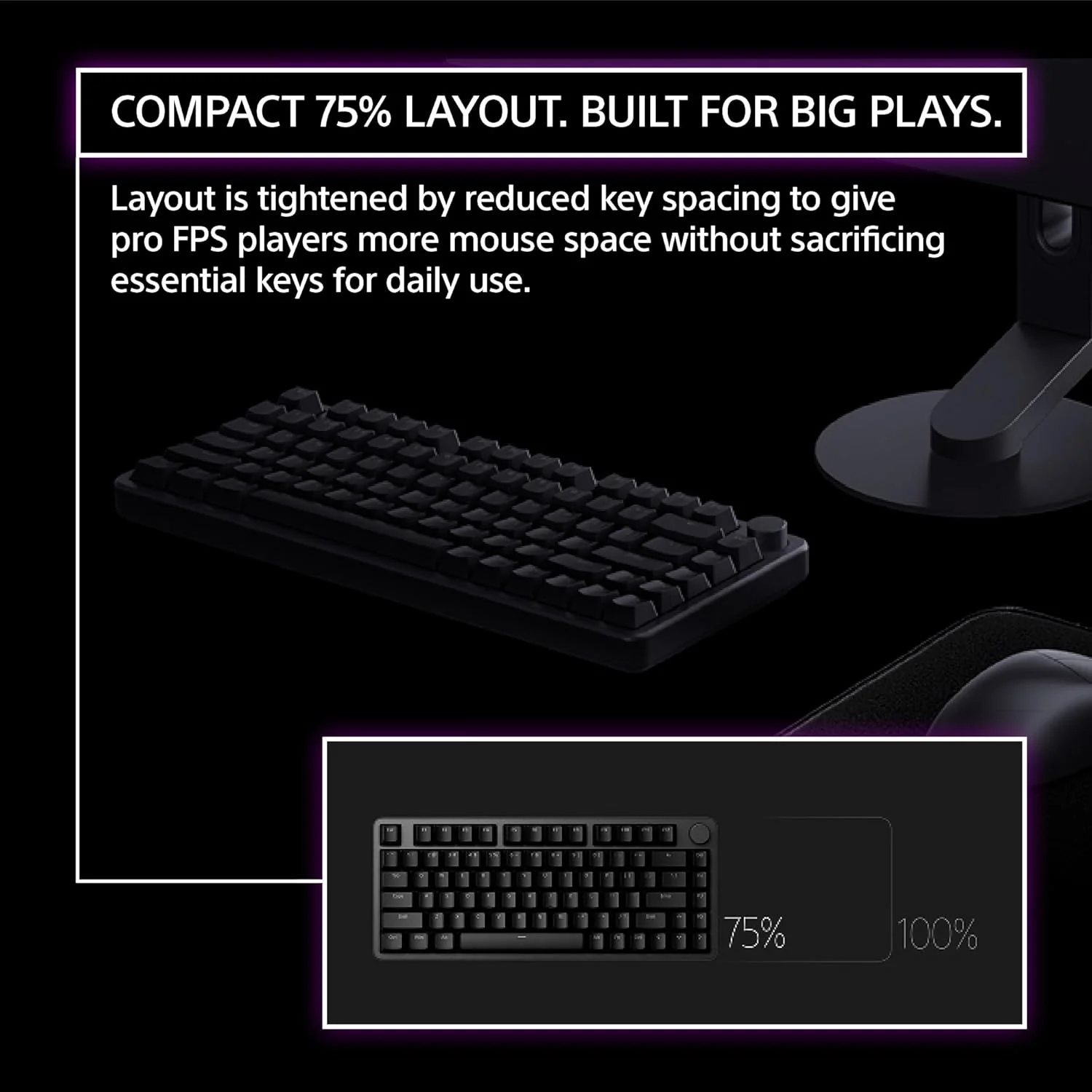 Sony INZONE 75-Percent Wired Aluminum 8K RGB Gaming Keyboard (Black) Bundle - Image 5