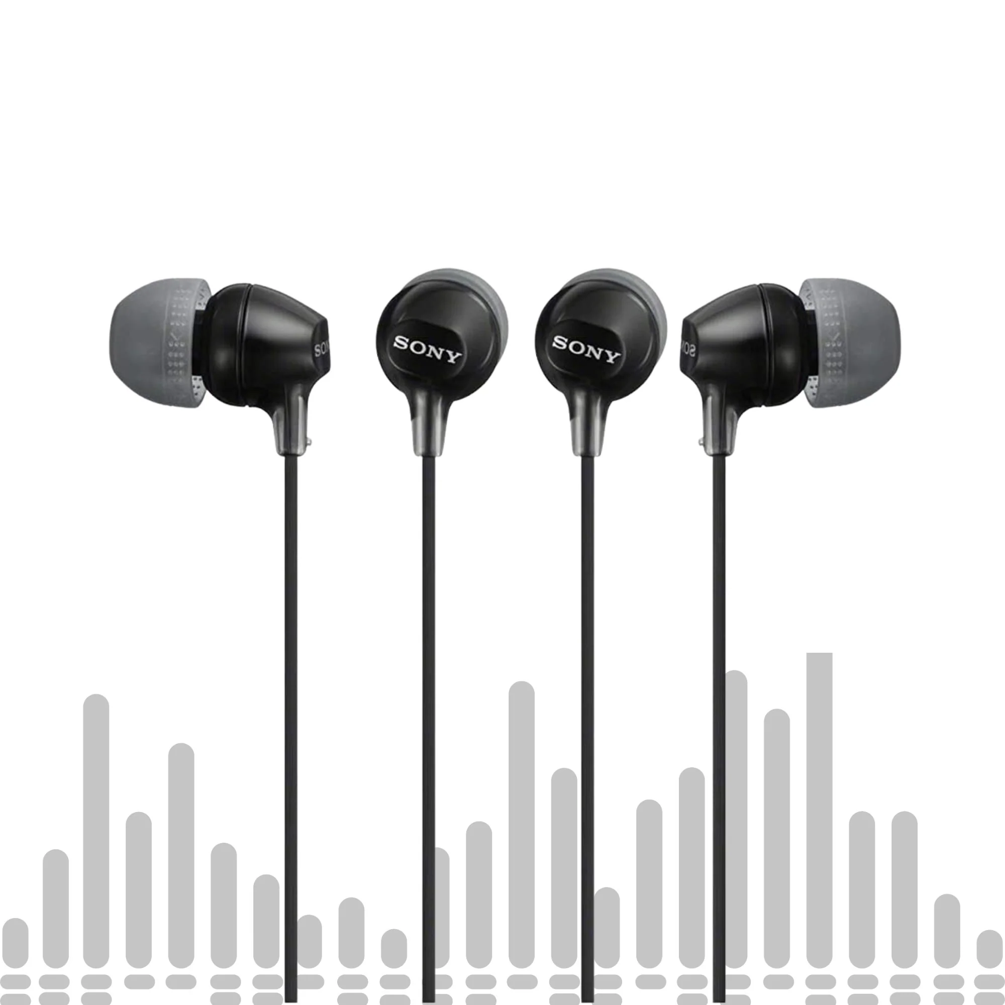 Sony MDR-EX15LP Fashion Color EX Series In-Ear Earbud Headphones (Black, 2-pack)