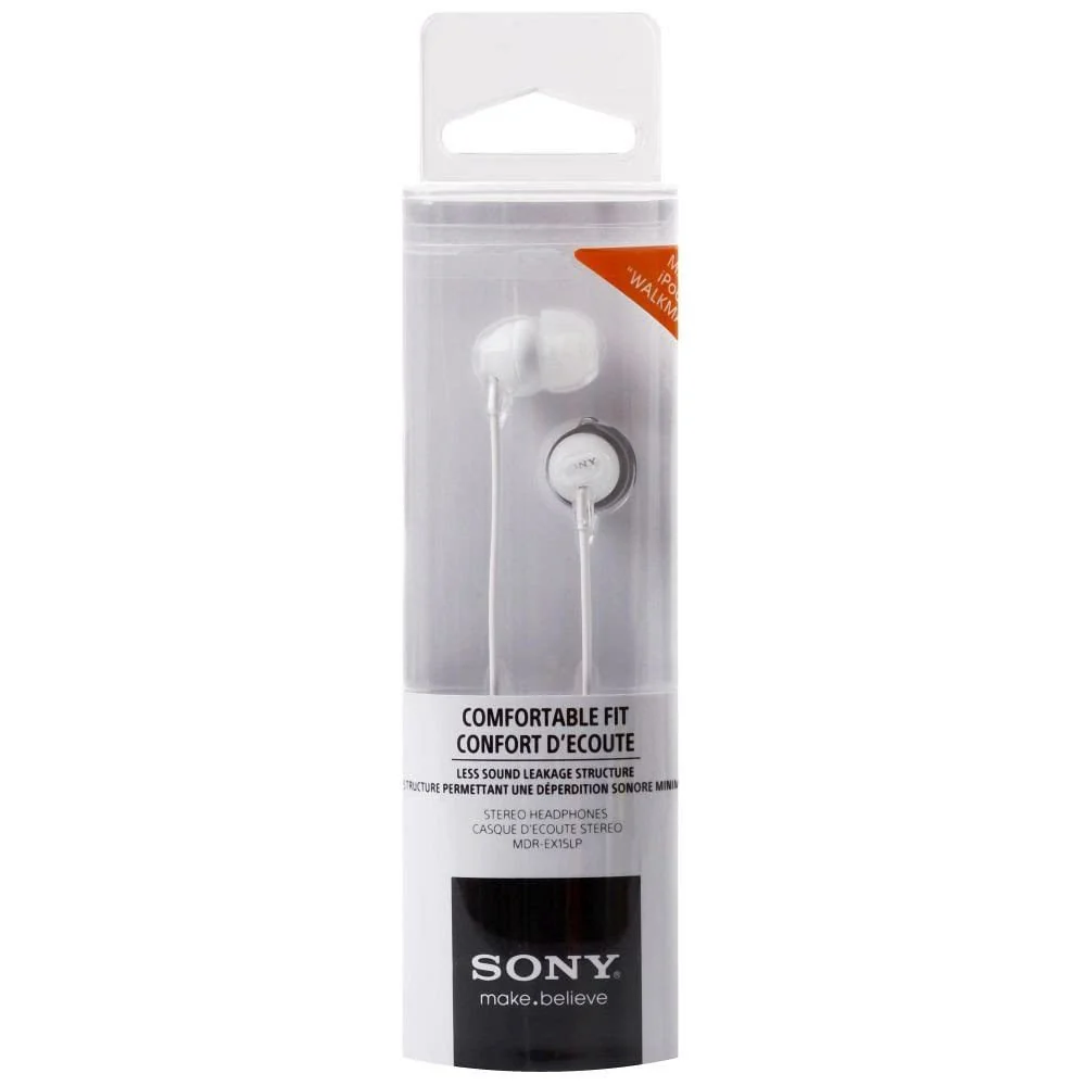 Sony MDR-EX15LP Fashion Color EX Series In-Ear Earbud Headphones (White) Lot of 24 - Image 3