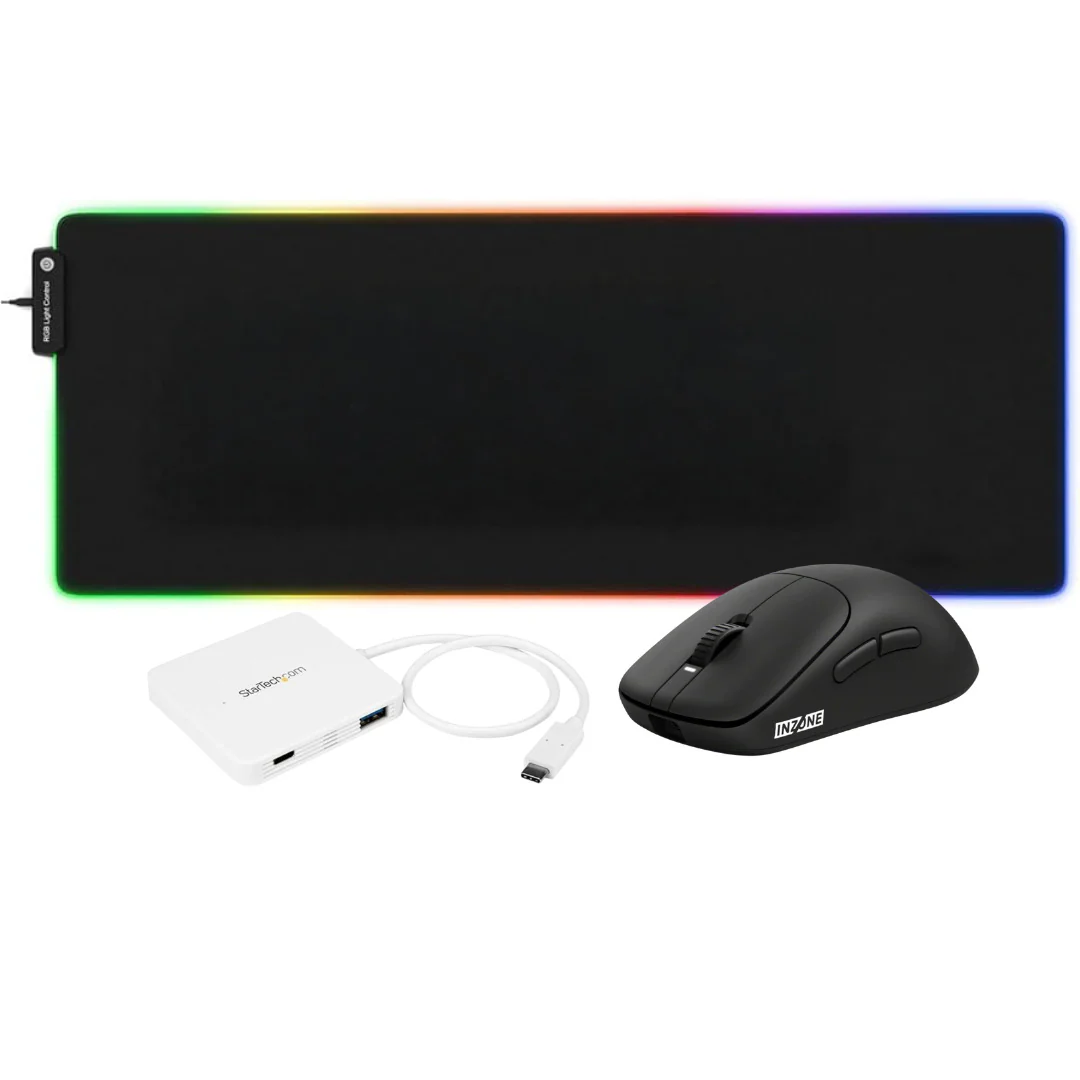 Sony INZONE Wireless 8K Gaming Mouse with XL Mouse Pad and 3-Port USB Bundle