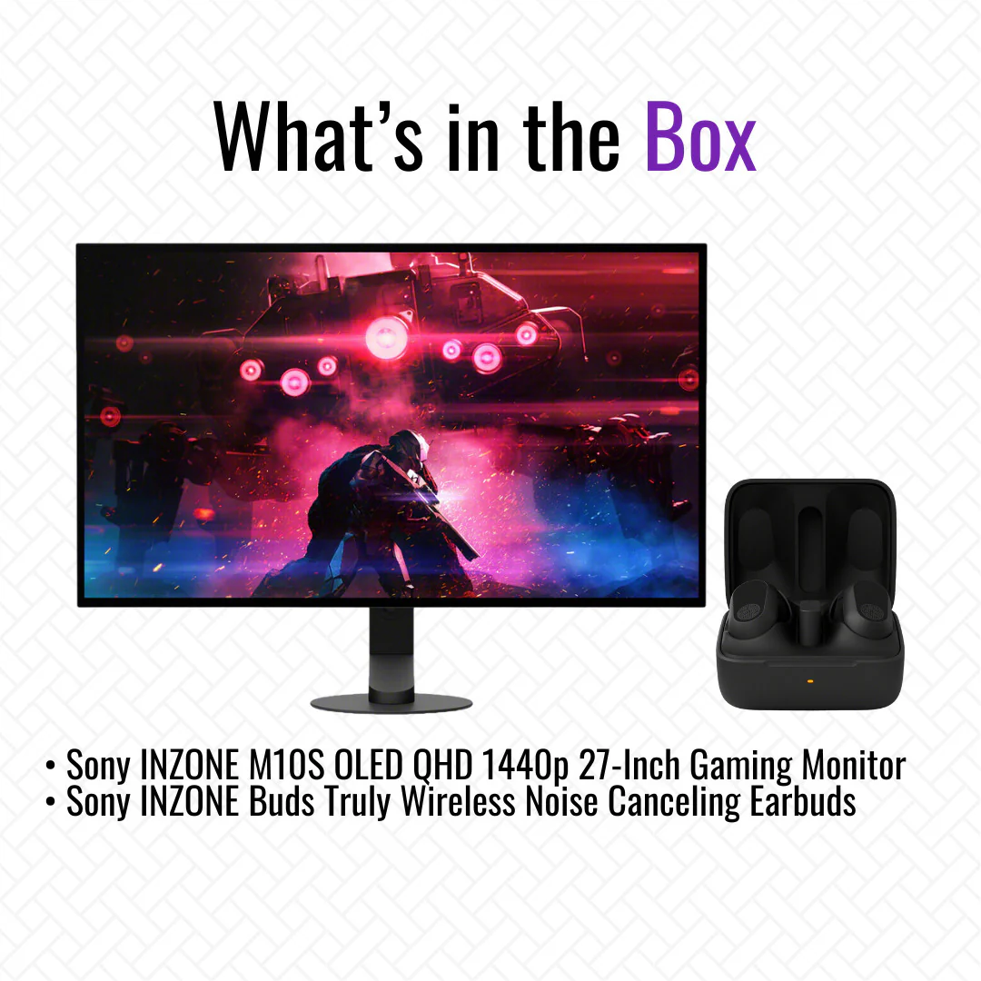 Sony INZONE M10S OLED QHD 1440p 27-Inch Gaming Monitor and Sony Gaming Earbuds Bundle - Image 7