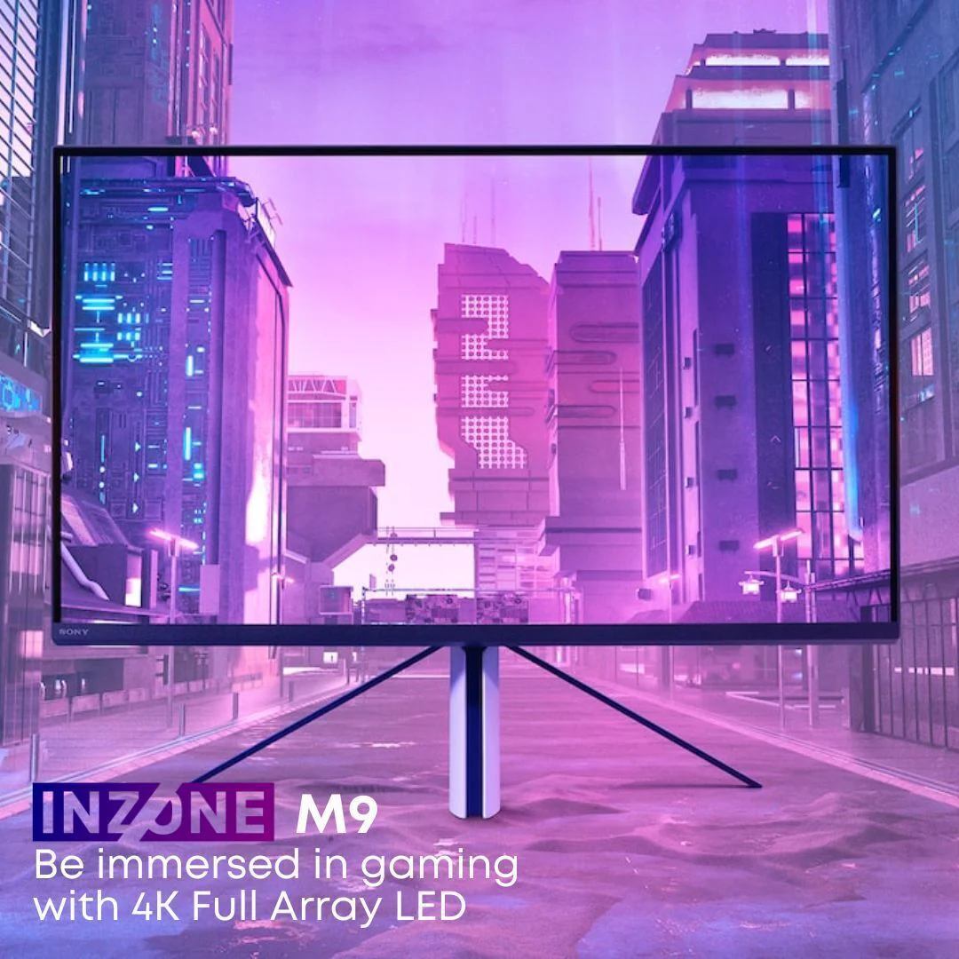 Sony 27 INZONE M9 4K HDR 144Hz Gaming Monitor (SDM-U27M90) with Sony WFG700N/W INZONE Buds Truly Wireless Noise Canceling Gaming Earbuds (White) bundle - Image 2